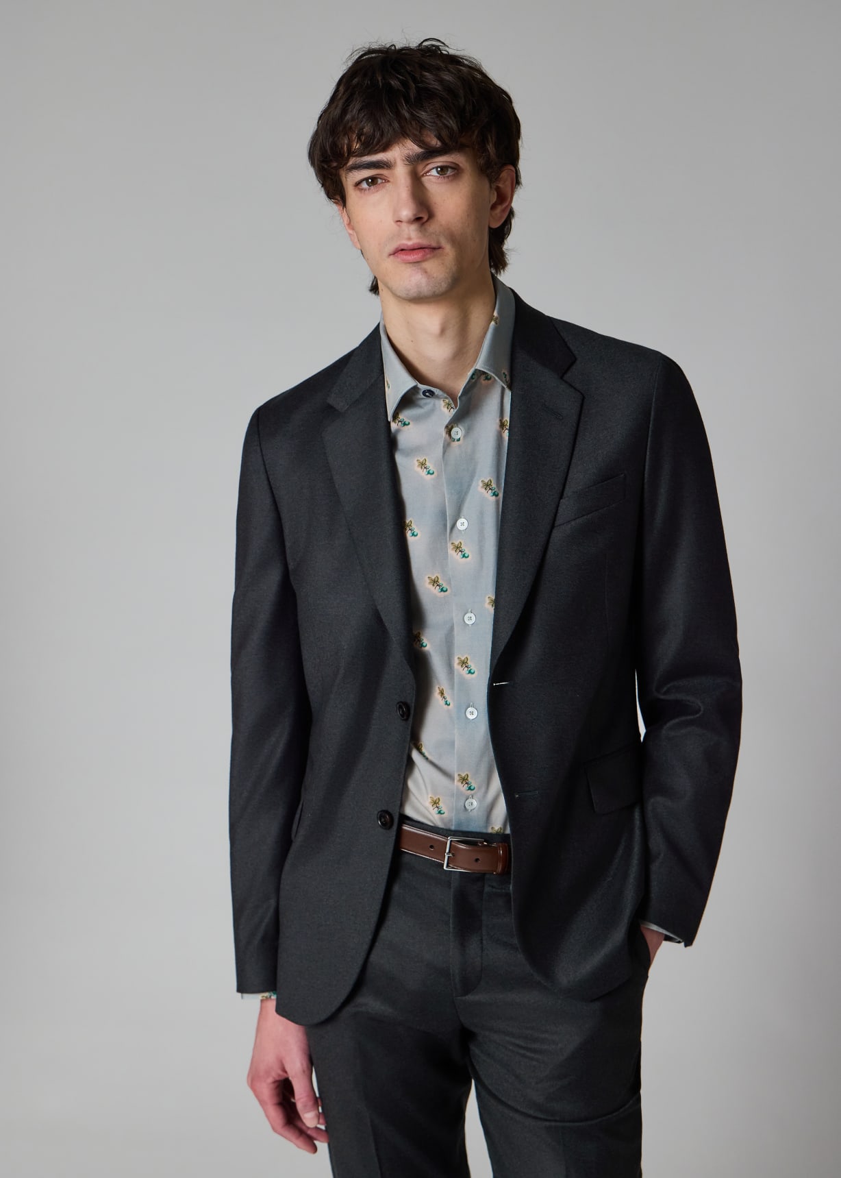 Men's Dark Petrol Overdyed Wool-Cashmere Suit