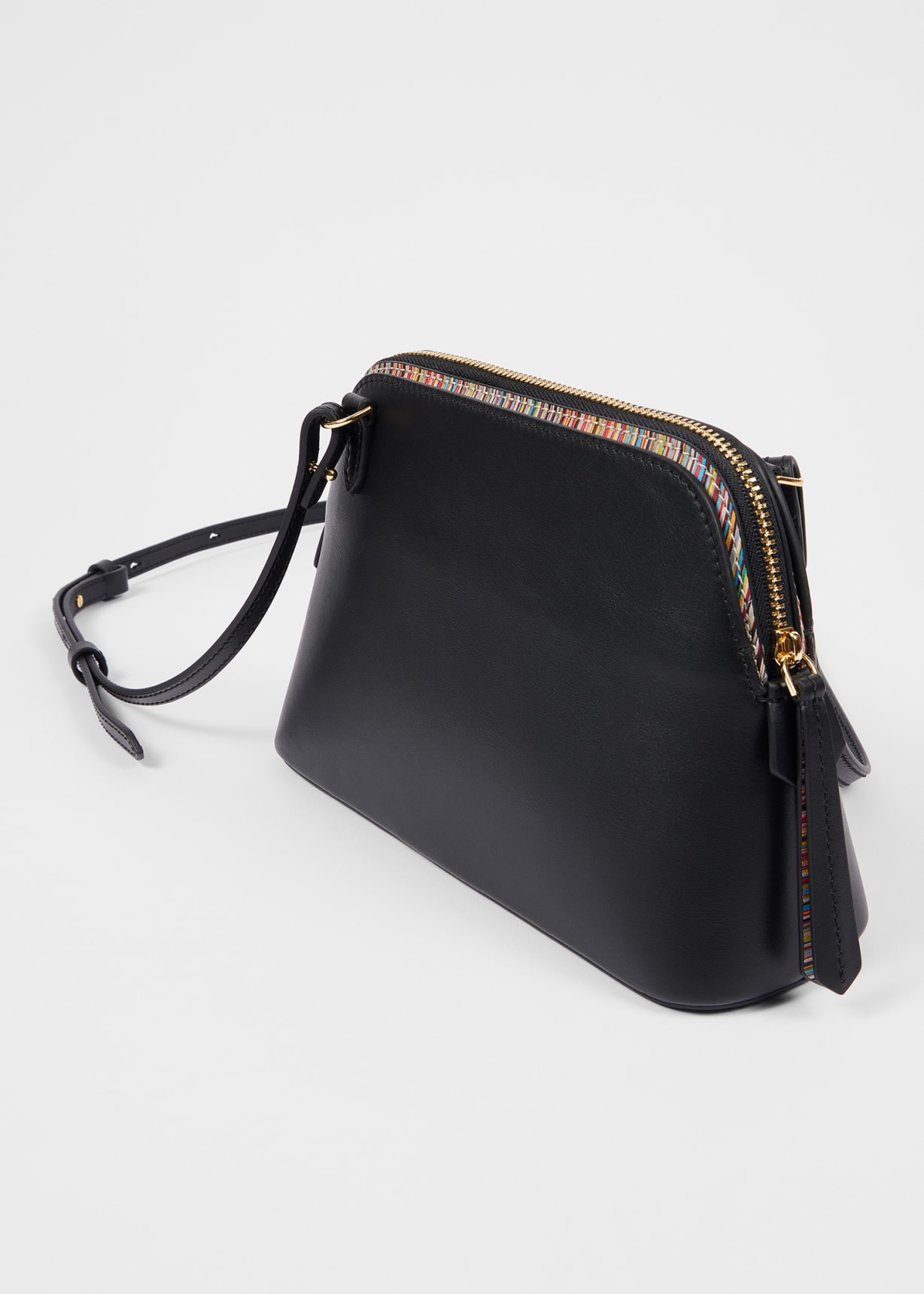 Women's Black Cross-Body 'Signature Stripe' Bag Paul Smith