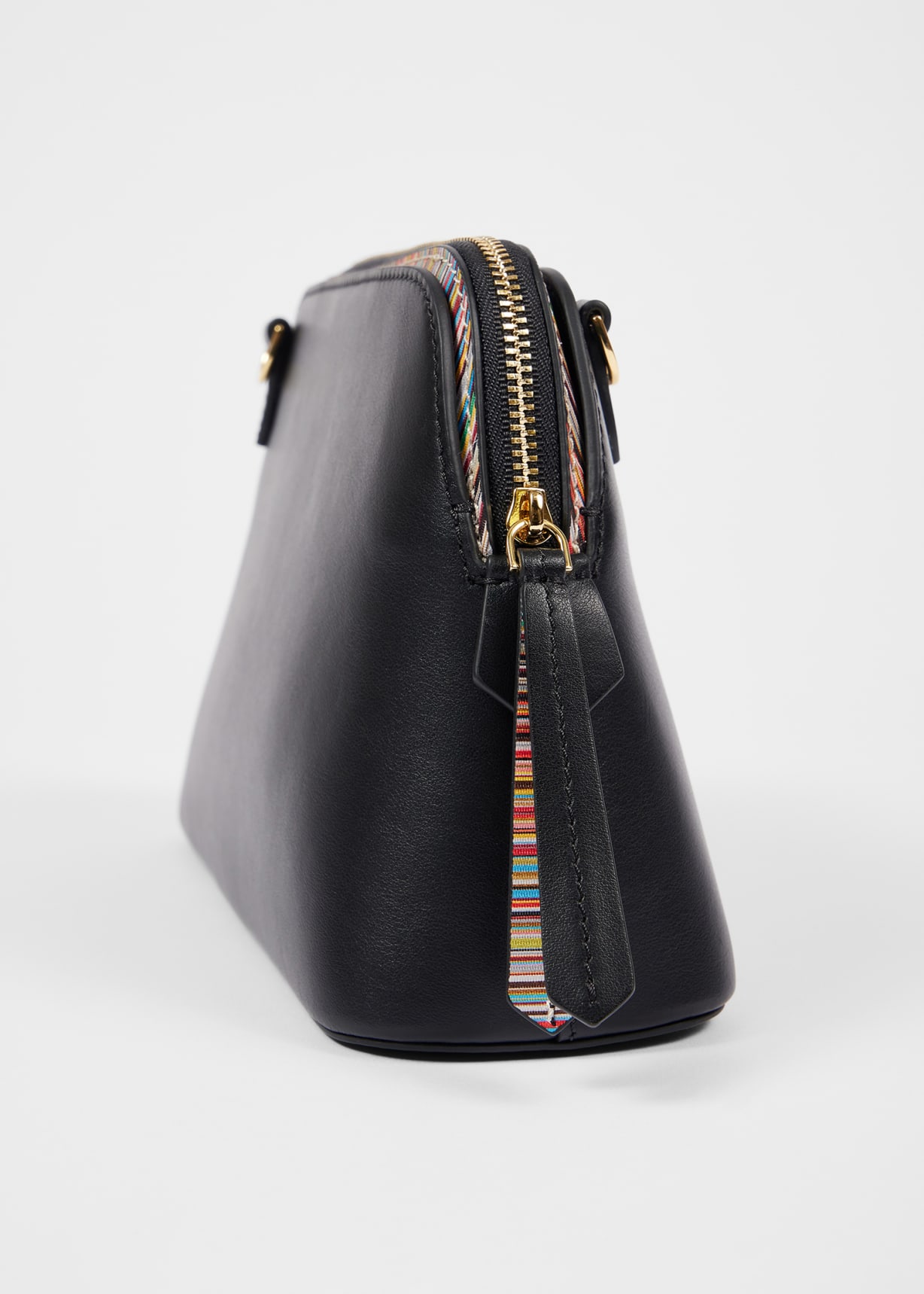 Women's Black Cross-Body 'Signature Stripe' Bag Paul Smith