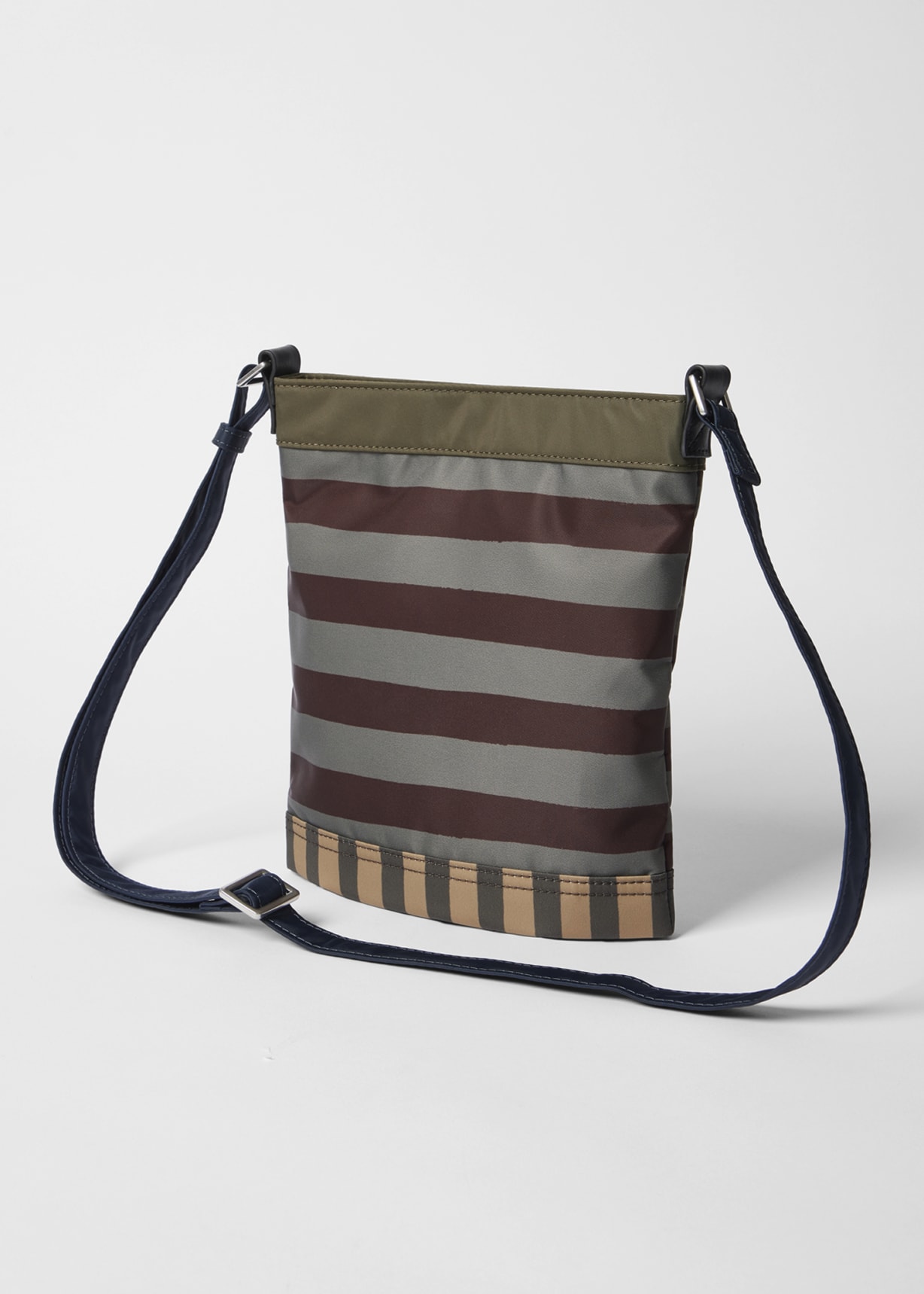 Multistripe Recycled Nylon Musette Bag