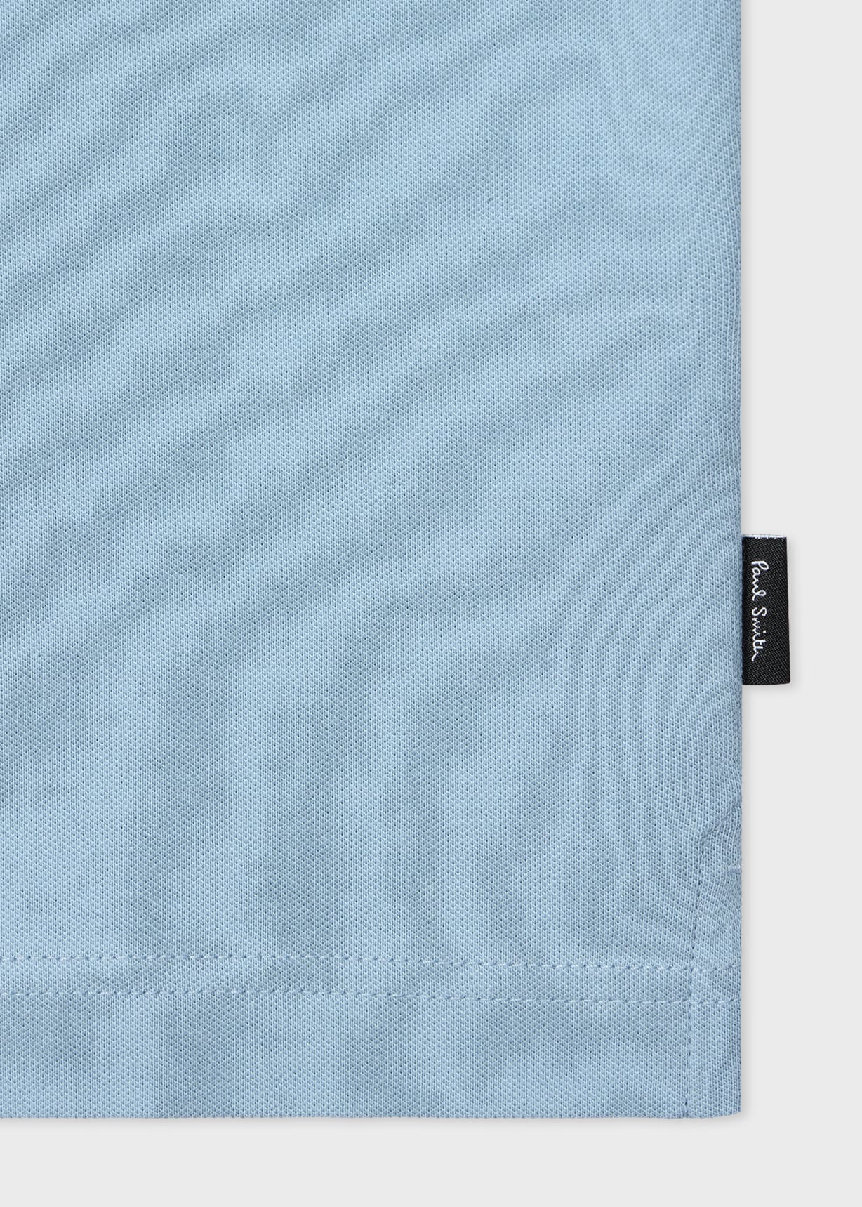 Men's Pale Blue Button-Through Polo Shirt