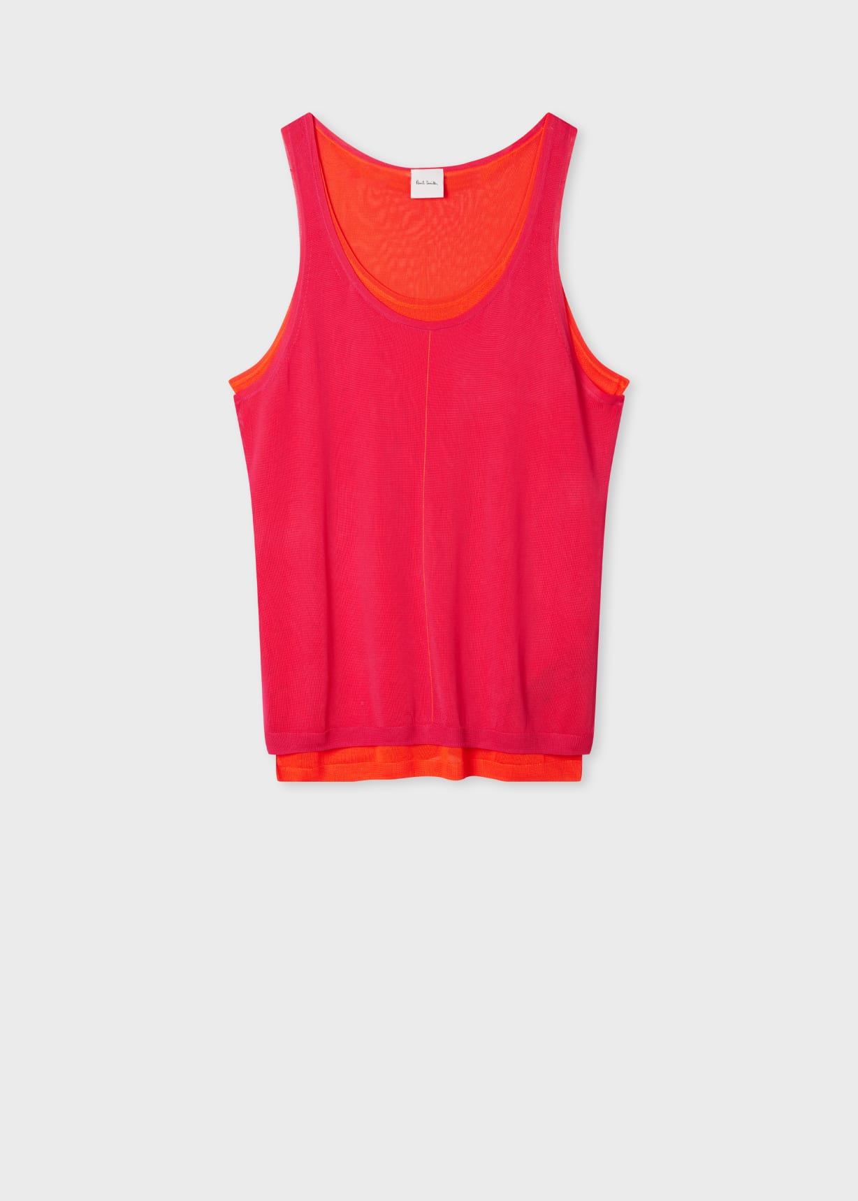 Women's Pink Double Layer Knitted Vest Paul Smith