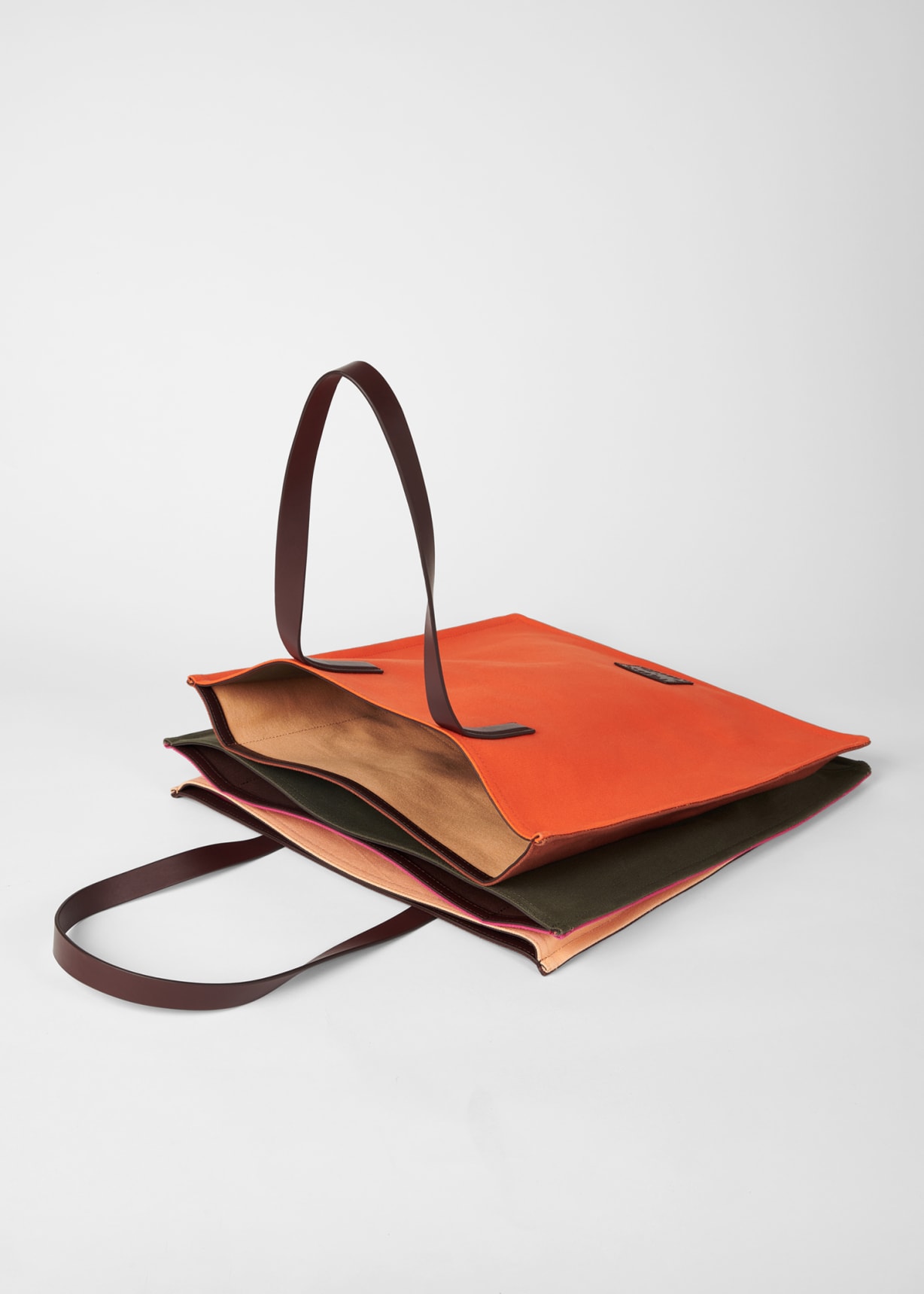 Orange Cotton Concertina Tote Bag