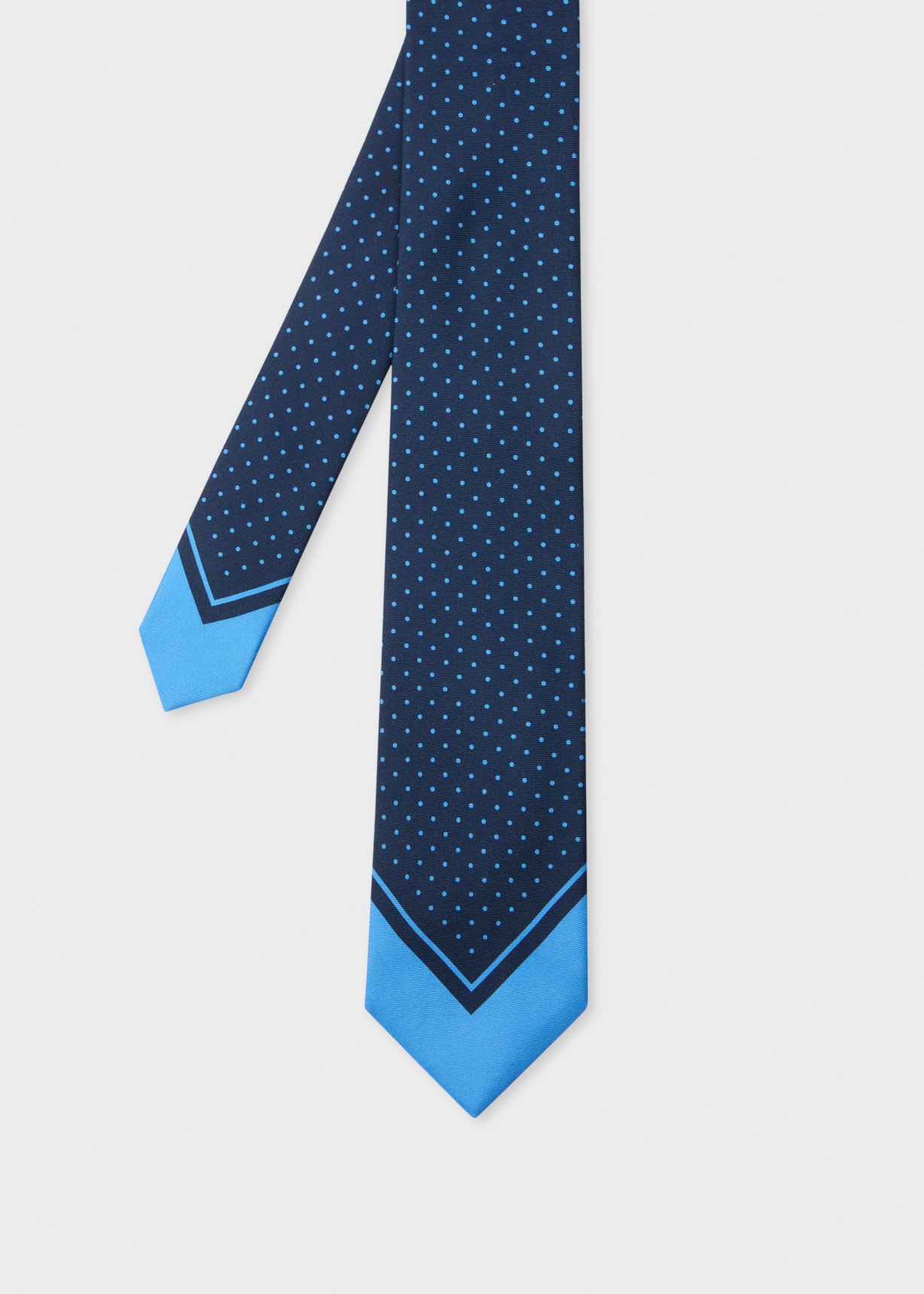小物 Paulsmith polka dot tie Navy Blue Polka Dot Silk Tie