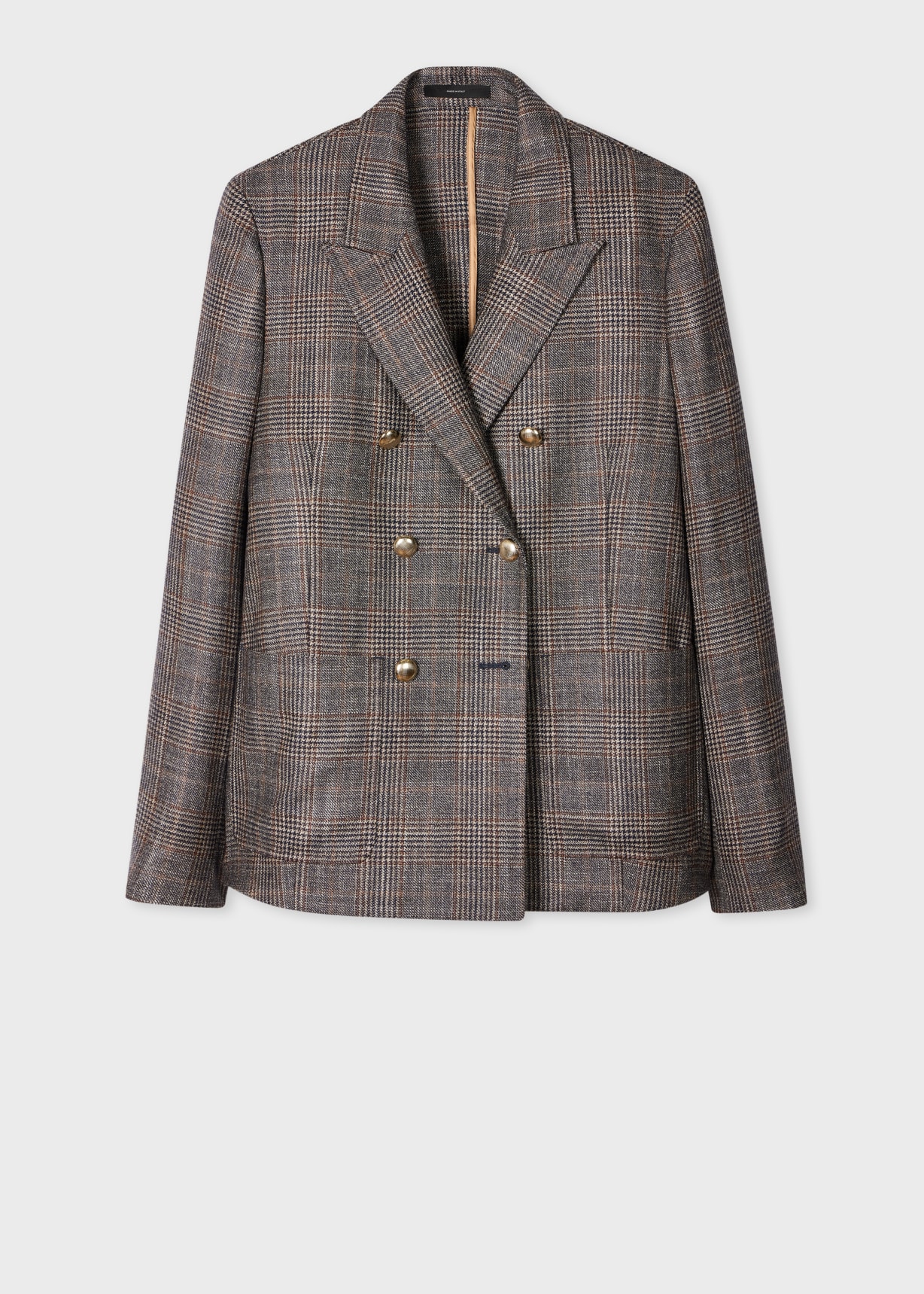 Women's Check Double Breasted Blazer