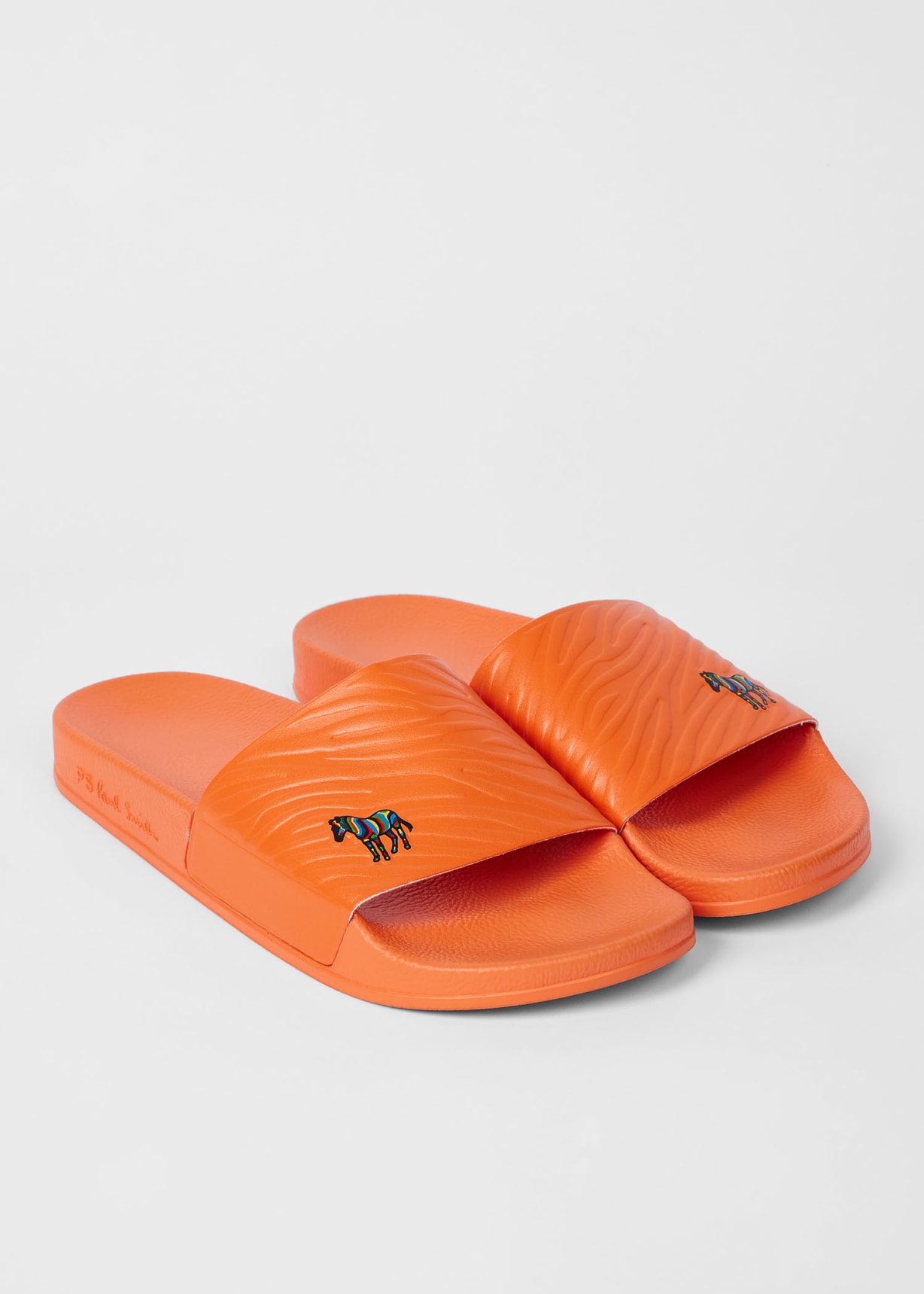 Men's Orange Zebra 'Zed' Slides