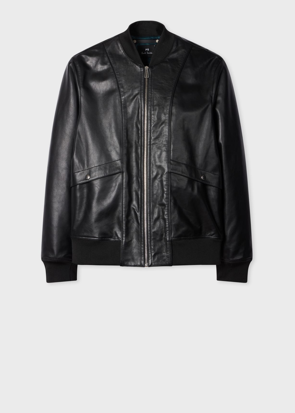 ジャケット・アウター Paul Smith cut-off leather jacket riri PS by Paul Smith Black Bomber Leather Jacket PS by Paul Smith