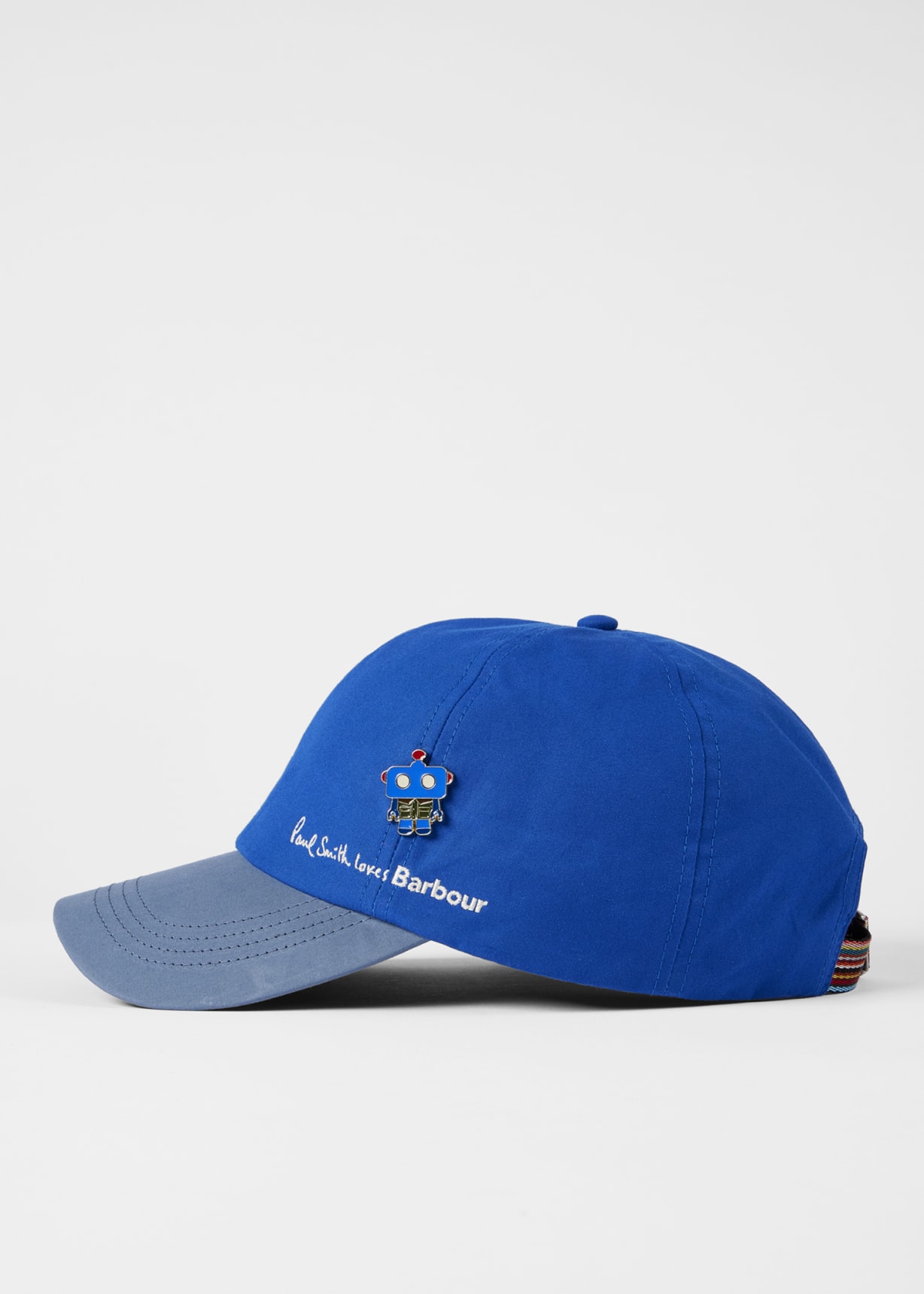 Paul Smith Blue Wool Pom Pom Baseball Cap Paul Smith loves Barbour - Royal Blue Cap main image 3