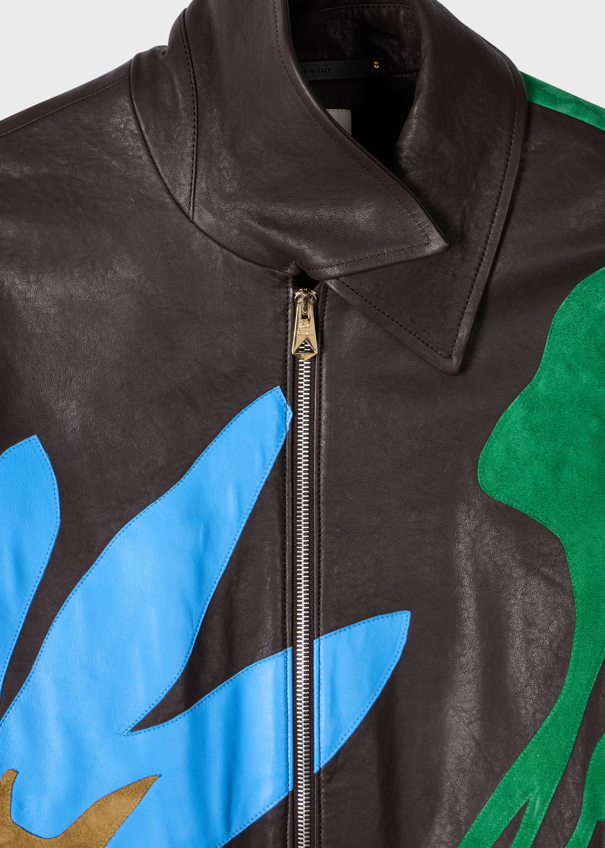 Men's Soft Lamb Leather Floral Jacket
