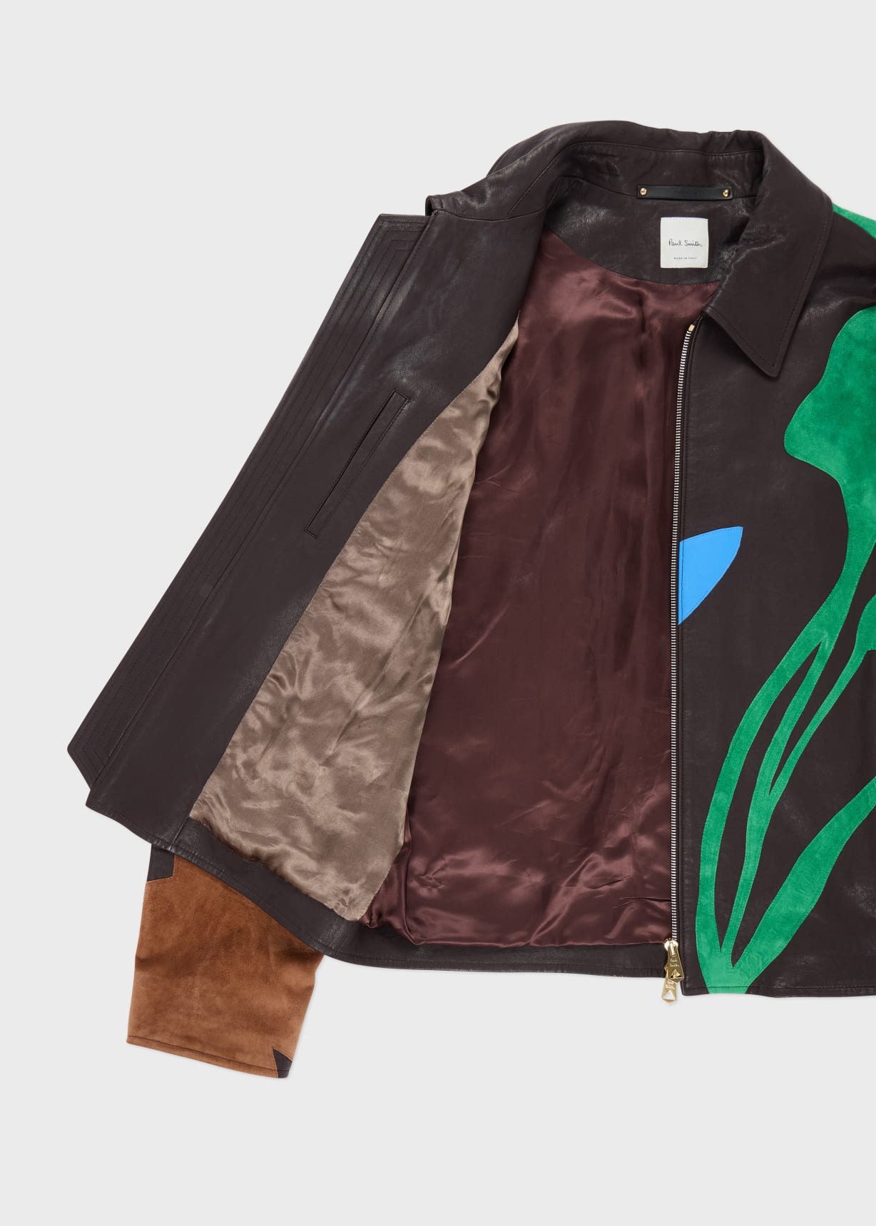 Men's Soft Lamb Leather Floral Jacket