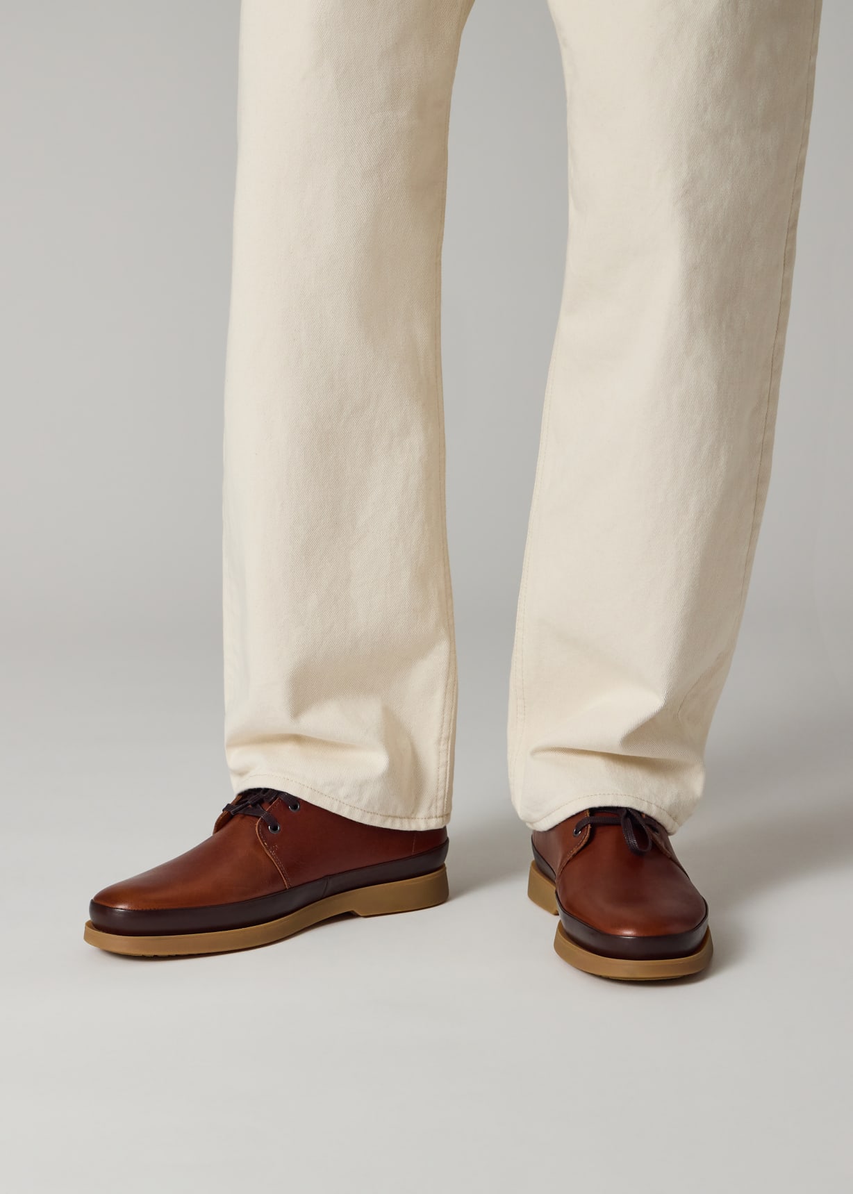 Men's Tan Brown Leather 'Crane' Chukka Boots