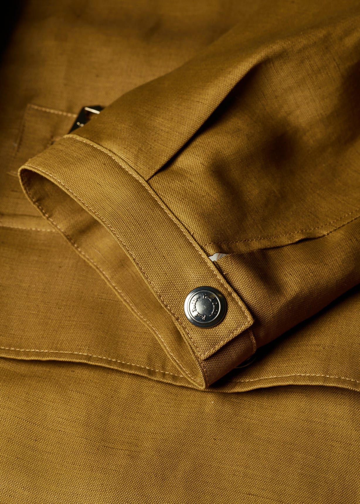 Men's Khaki Viscose-Linen Bomber Jacket