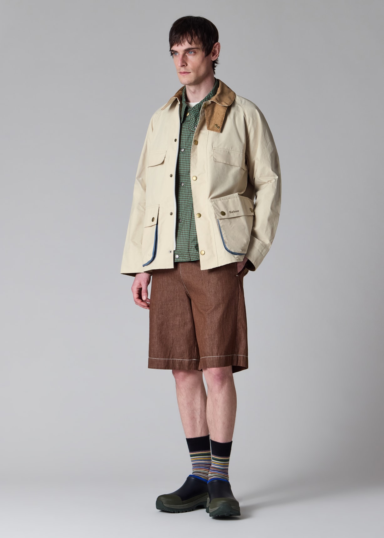 Paul Smith Loves Barbour Bedale フード込み Paul Smith loves Barbour - Winterberry Sugarlump Bedale Jacket