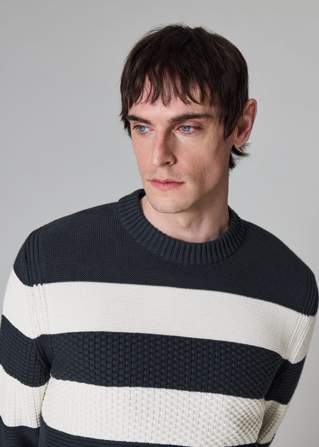 Paul Smith loves Barbour - Ecru Striped Southwold Sweater