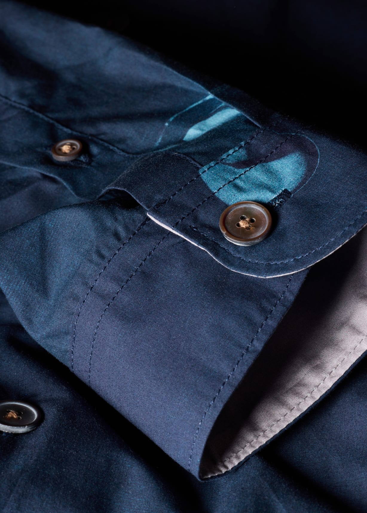 Navy 'Sunbleached Snaps' Poplin Shirt