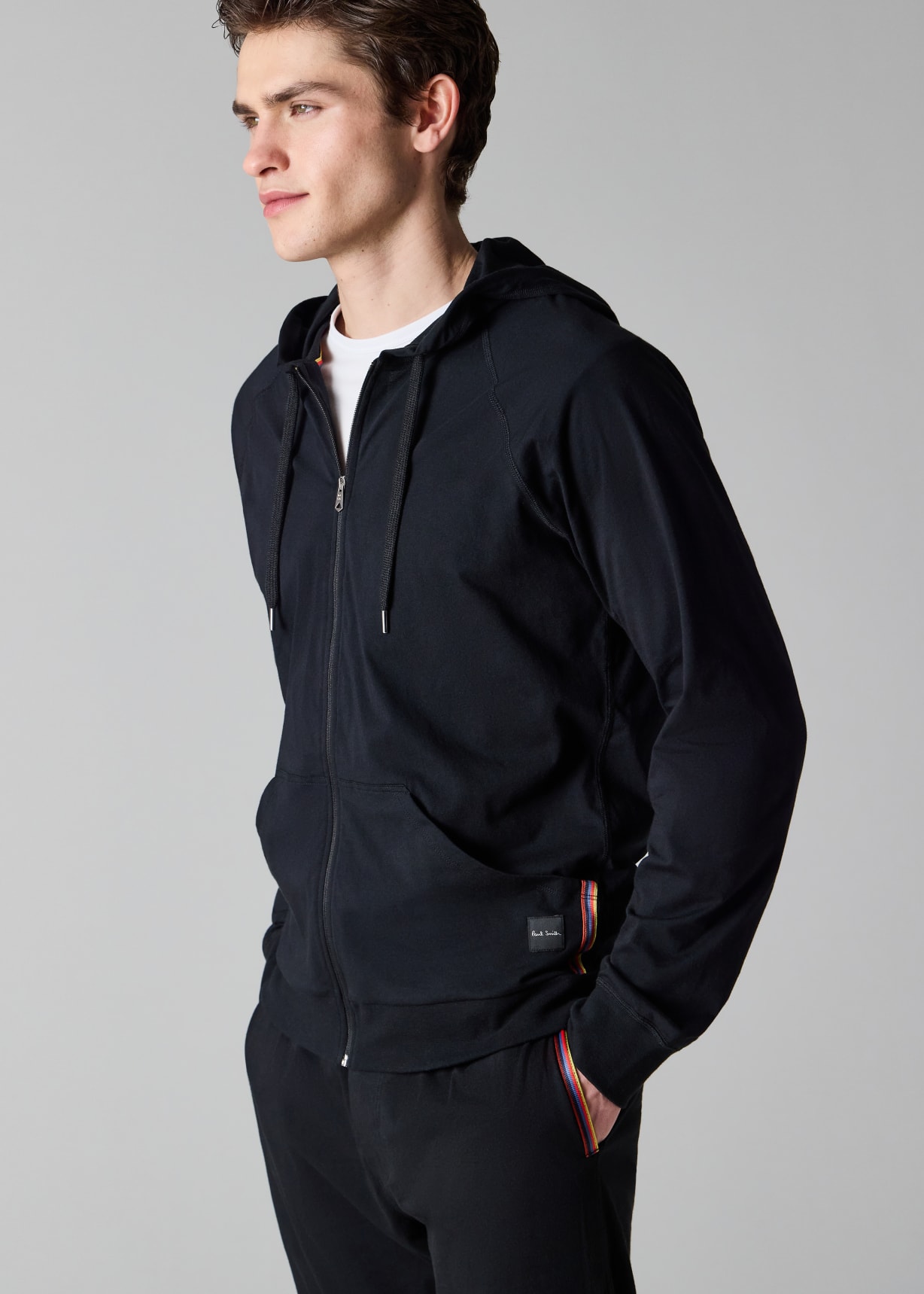 【M size】HLT Lounge Hoodie TH Established Zip-Thru Lounge Hoody | Blue | Tommy Hilfiger