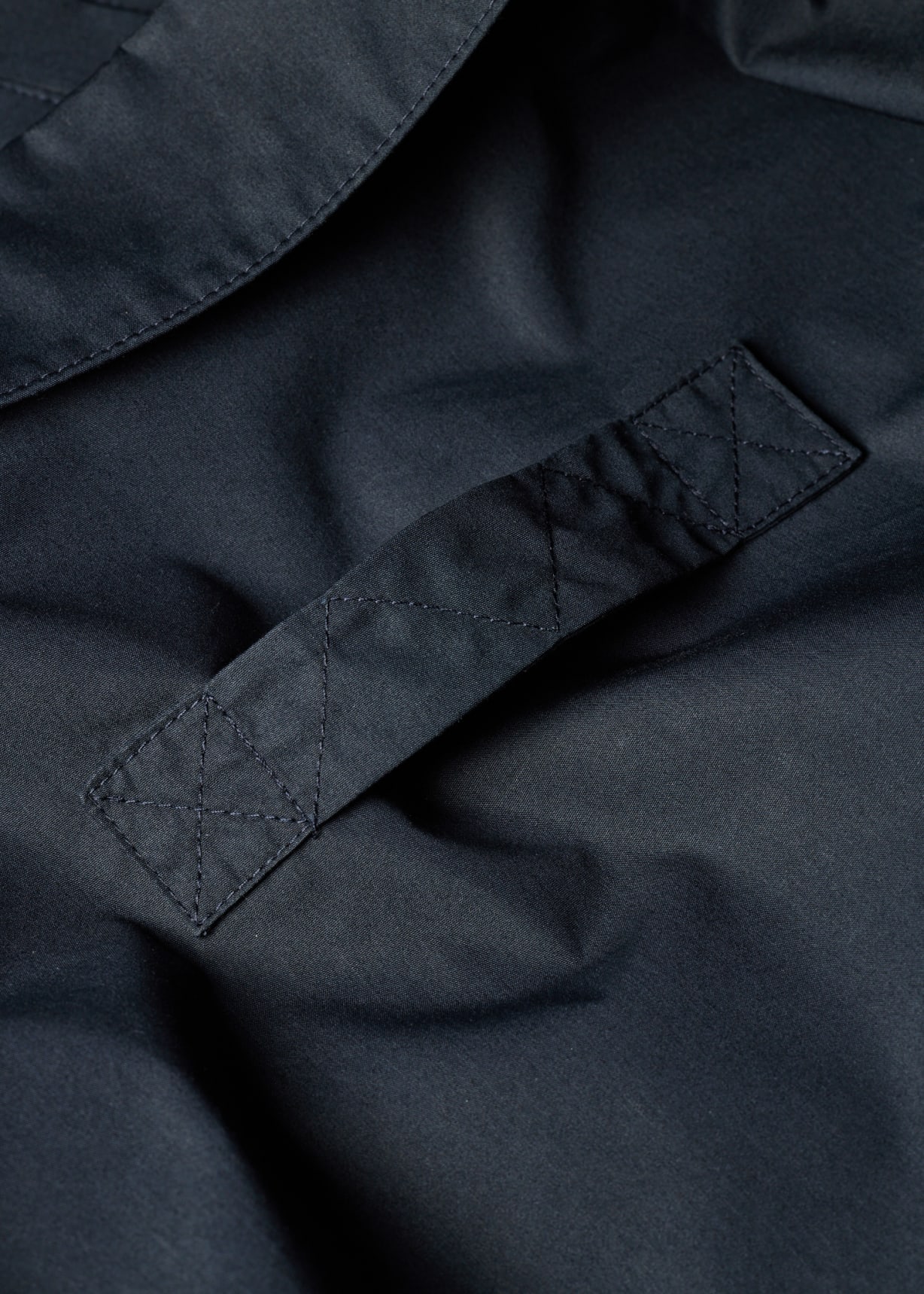 Men's Navy Cotton-Blend Zip Jacket