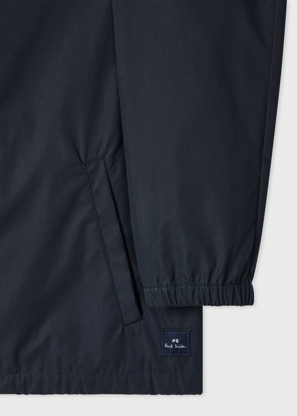Men's Navy Cotton-Blend Zip Jacket