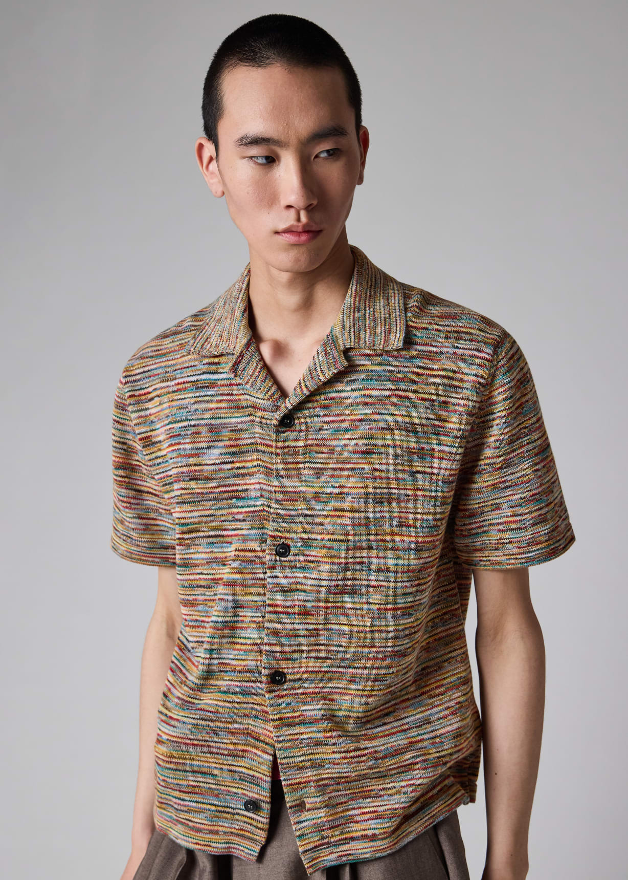 Men's 'Signature Stripe' Knitted Cotton Shirt