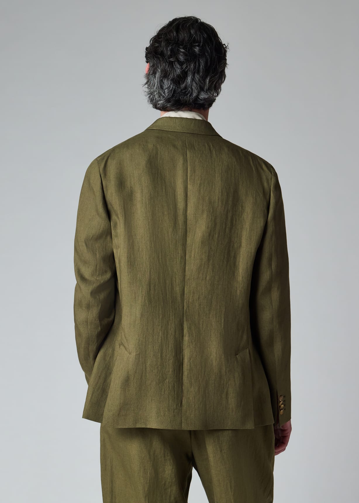 Khaki Linen Suit