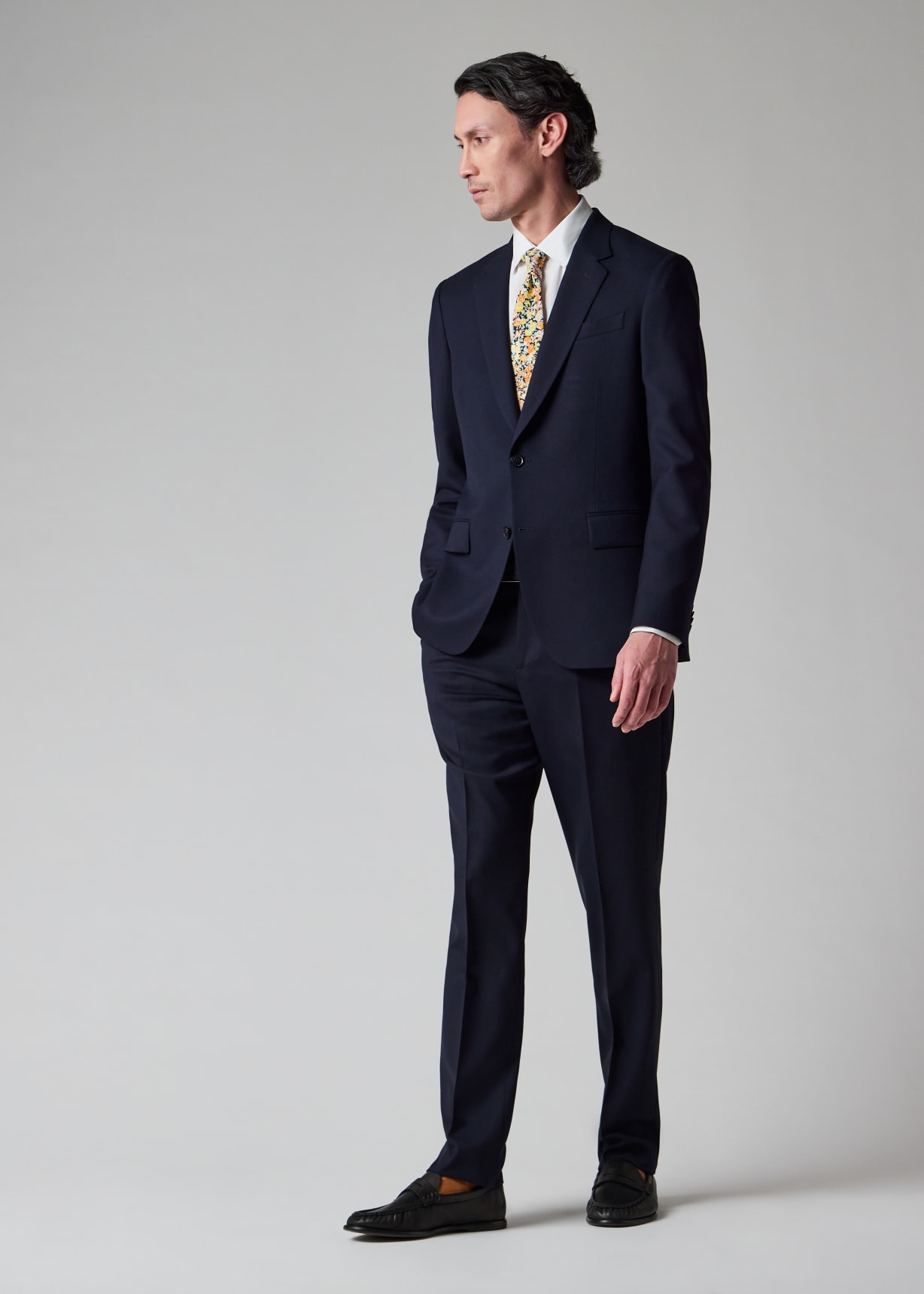 Paul Smith 現行 SOHO FIT スーツ セットアップ ネイビー The Soho - Tailored-Fit Navy Wool 'A Suit To Travel In'