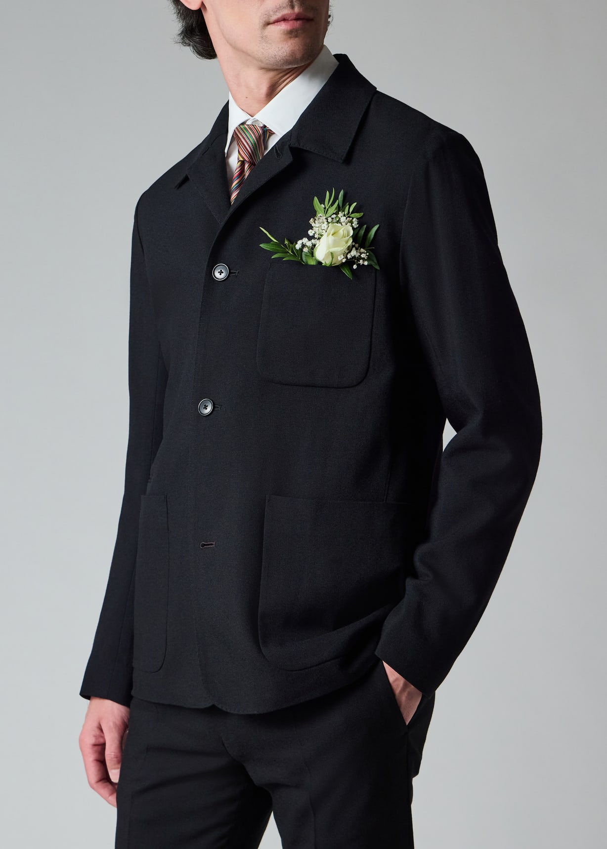 ジャケット・アウター PAUL SMITH High-Neck Urban Wool Coat Paul Smith wool coat PRM EU