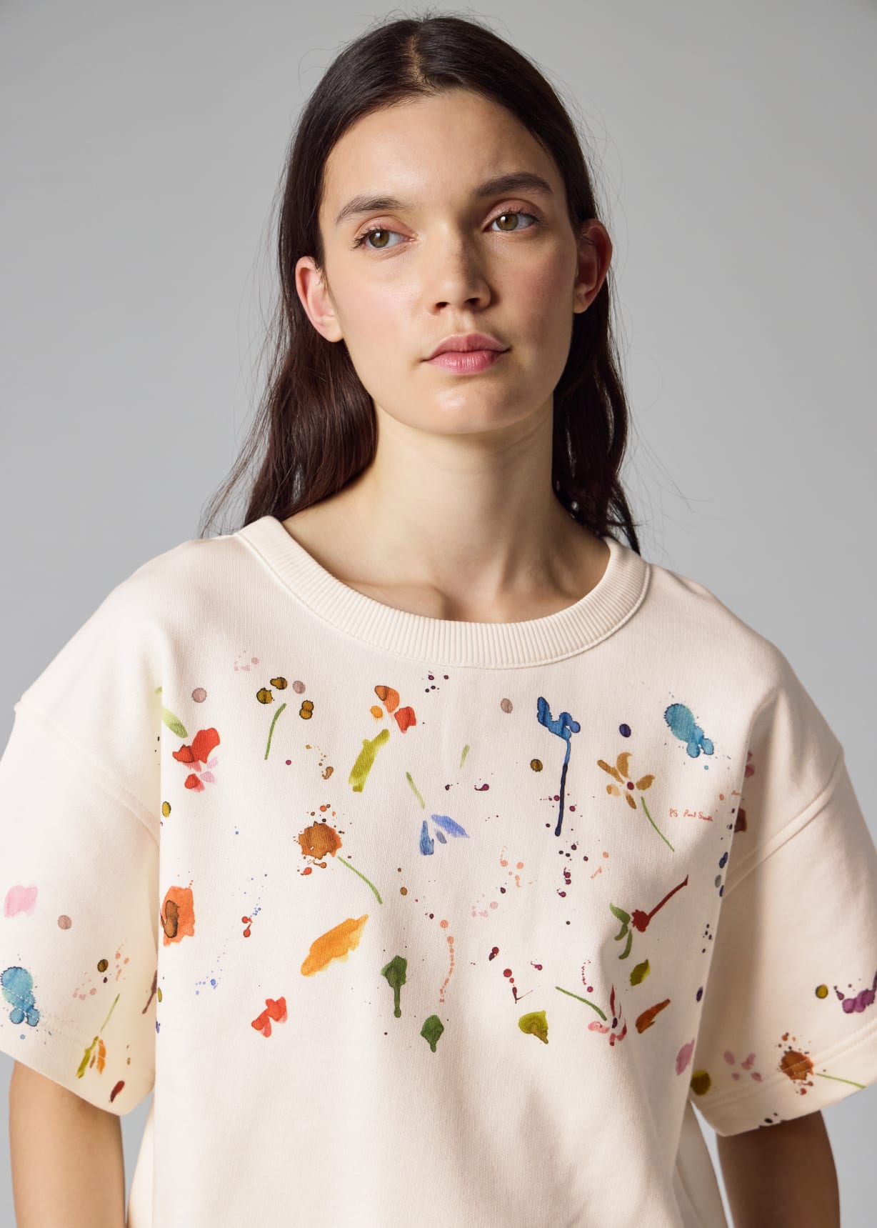 Women's 'Floating Flowers' Cotton T-Shirt Paul Smith
