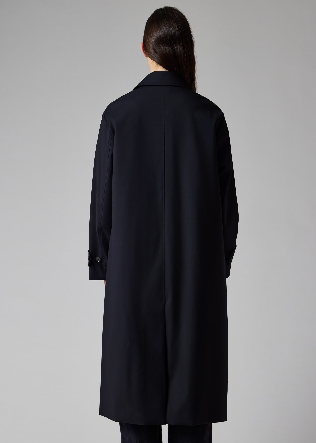 Women's Navy 'Storm System' Wool Mac