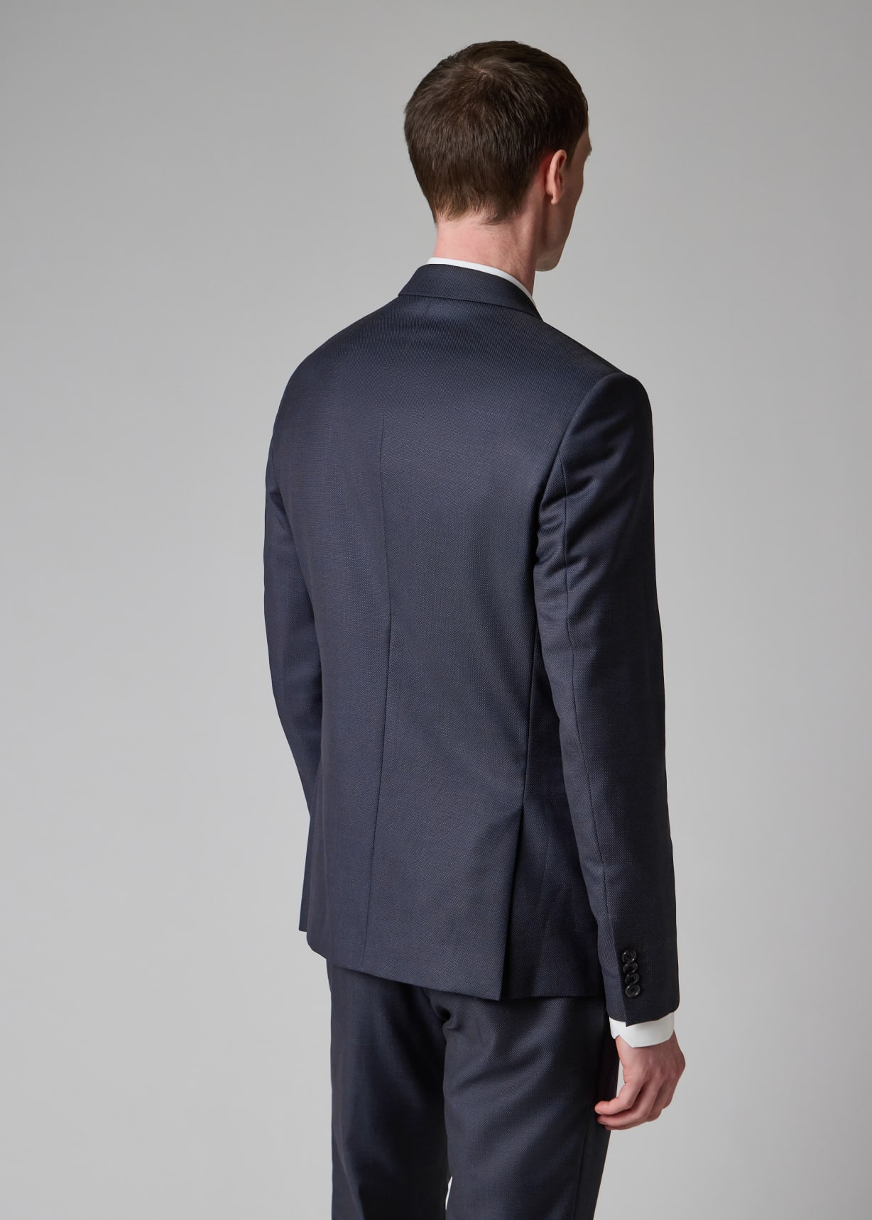 The Kensington - Men's Slim-Fit Dark Navy Pin Dot Wool Suit