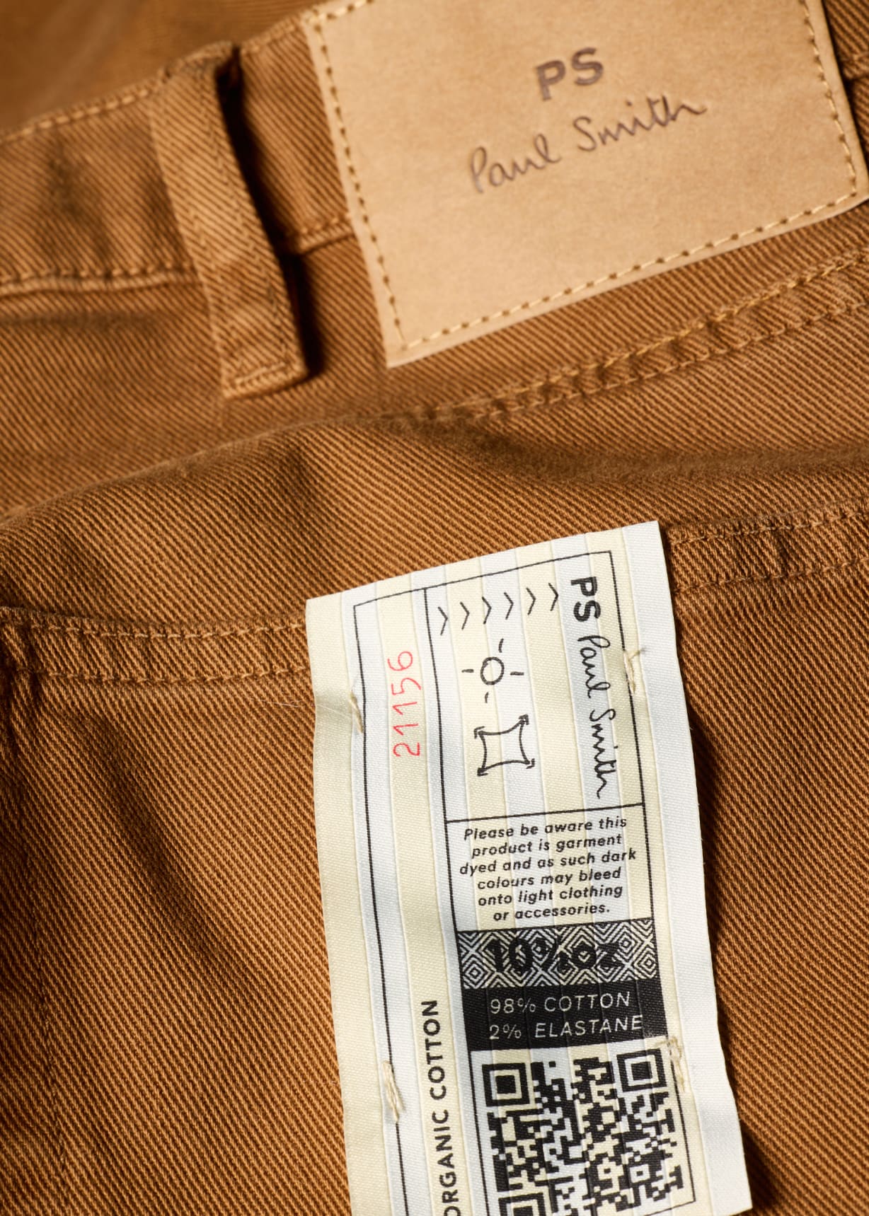 Men's Slim Tapered-Fit Tan Garment-Dyed Jeans