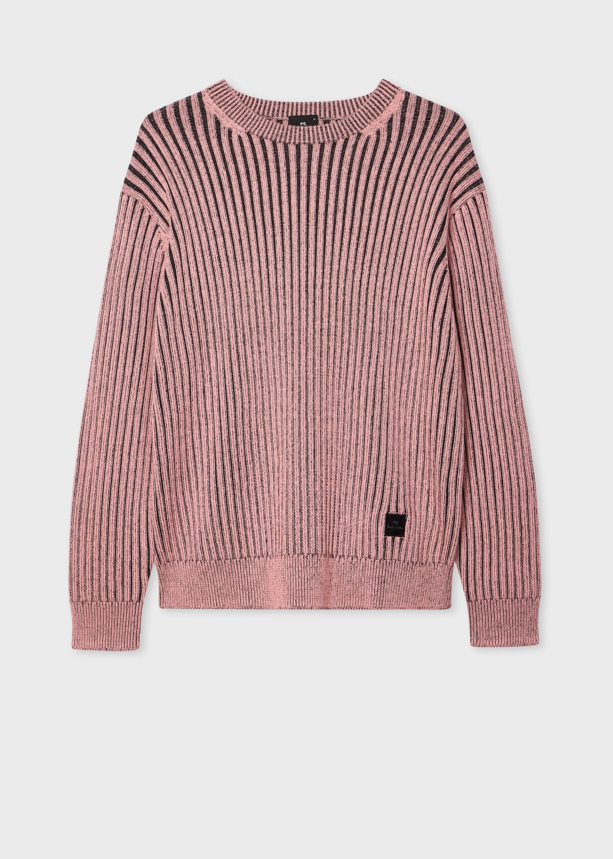 Pink Ribbed Cotton and Wool-Blend Sweater