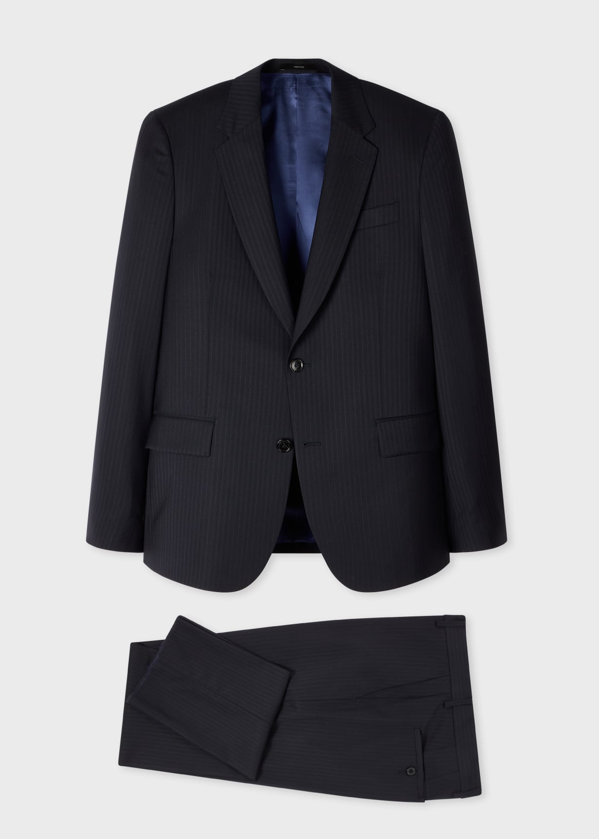 Men's The Soho - Tailored-Fit Navy Pinstripe Wool Suit