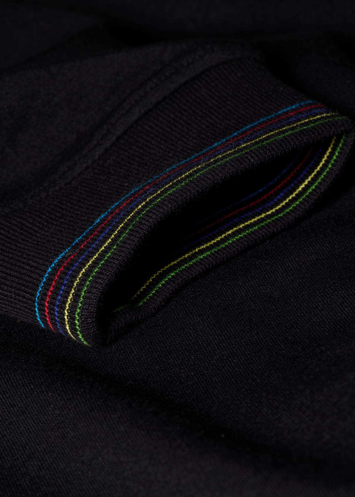 Men's Black 'Sports Stripe' Quarter Zip Top