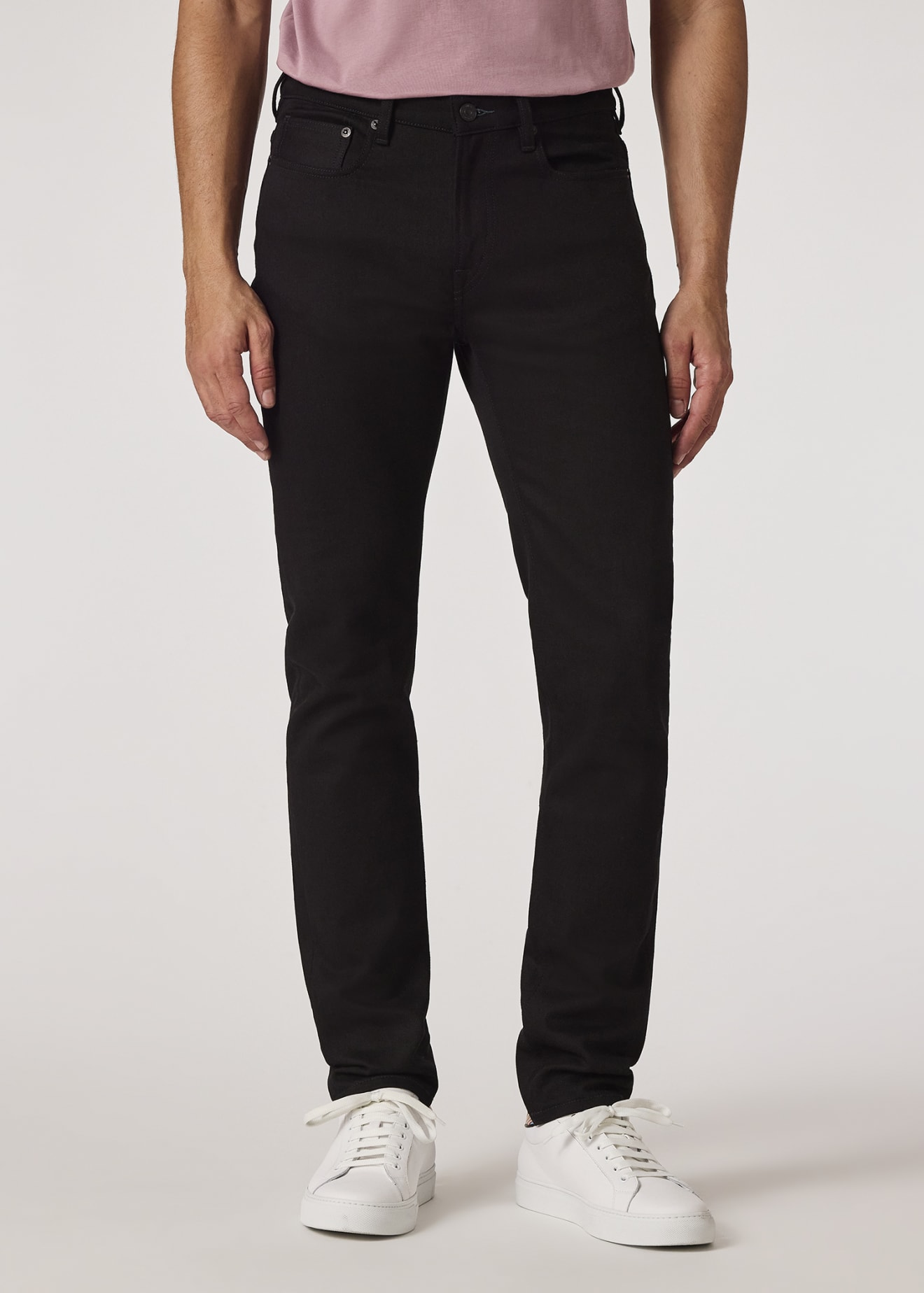 Model View - Slim-Fit Black 'Organic Stretch' Jeans Paul Smith