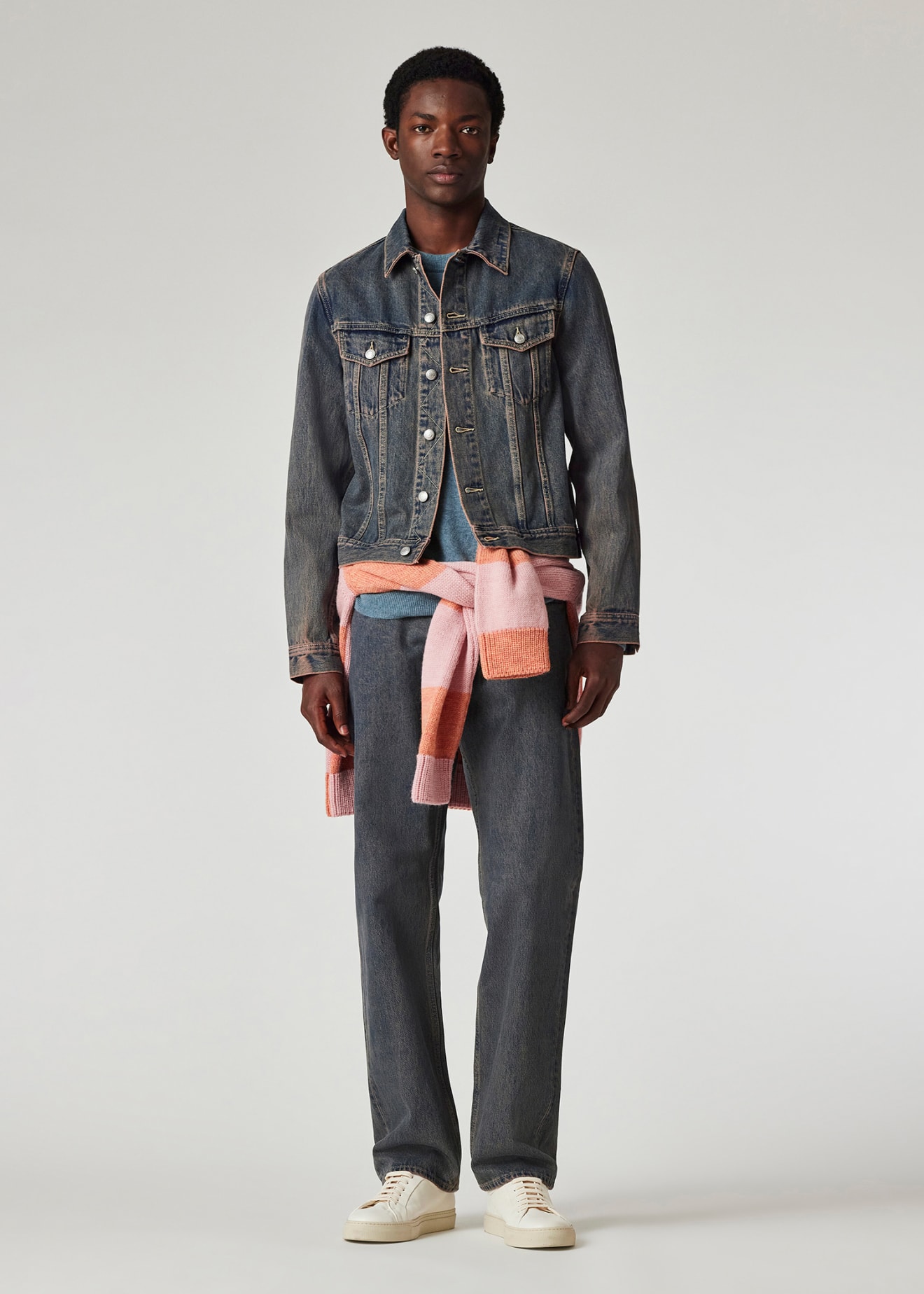 Men's Mauve Overdyed Denim Jacket