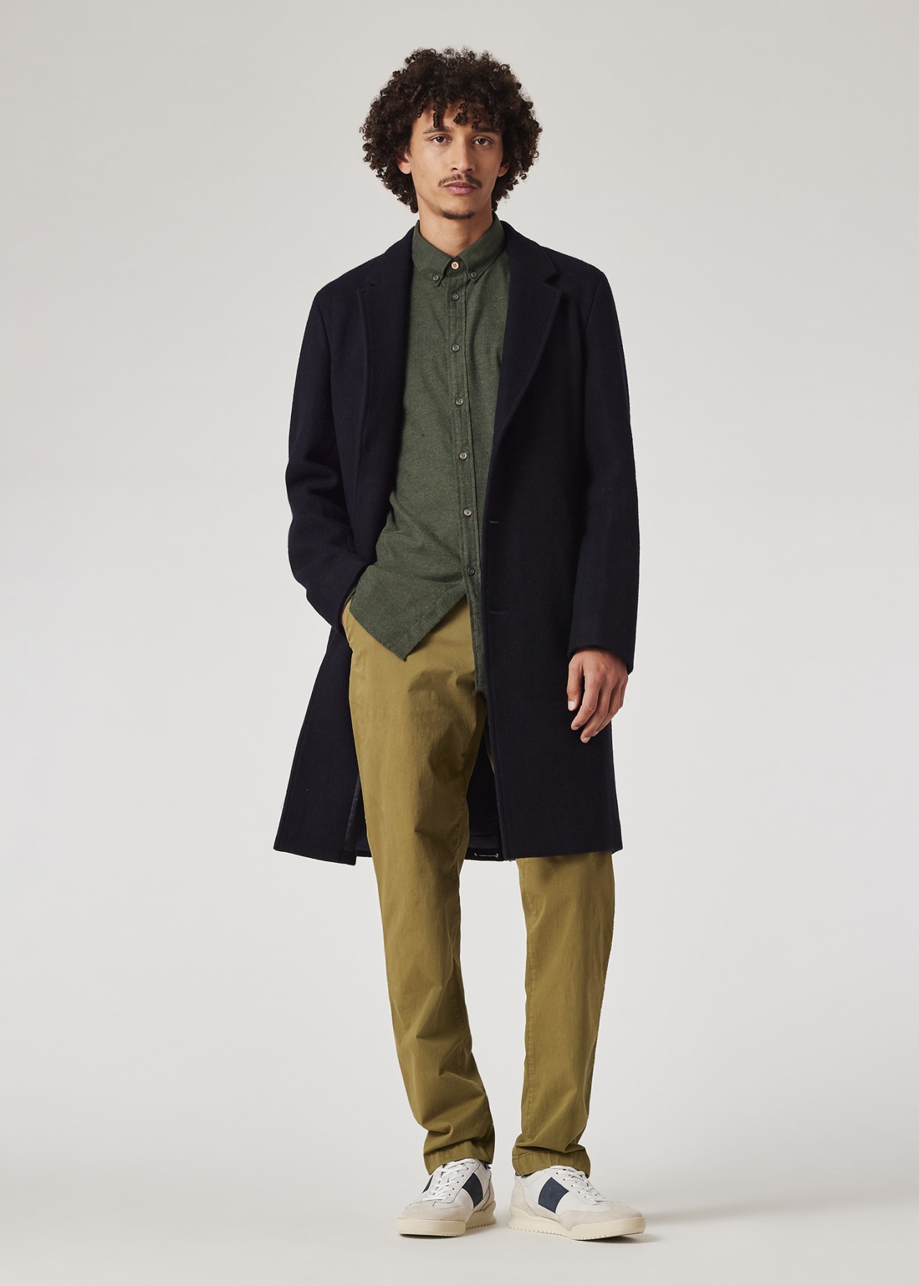 Men's wool blend overcoat shop