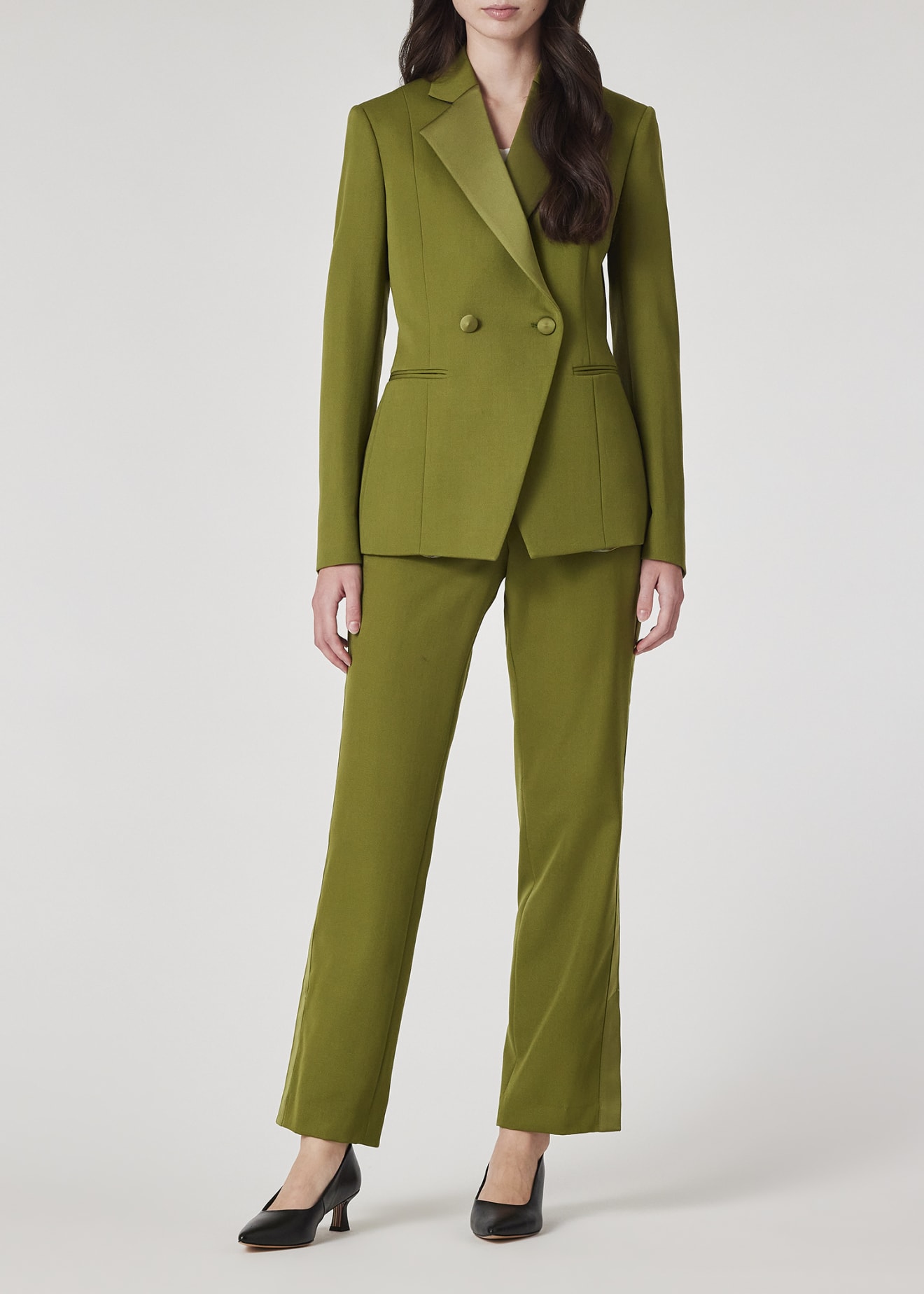 Poplin Fabric Pacelli Solid 2 Button Green Blazer BLAIR-70014 main image 0