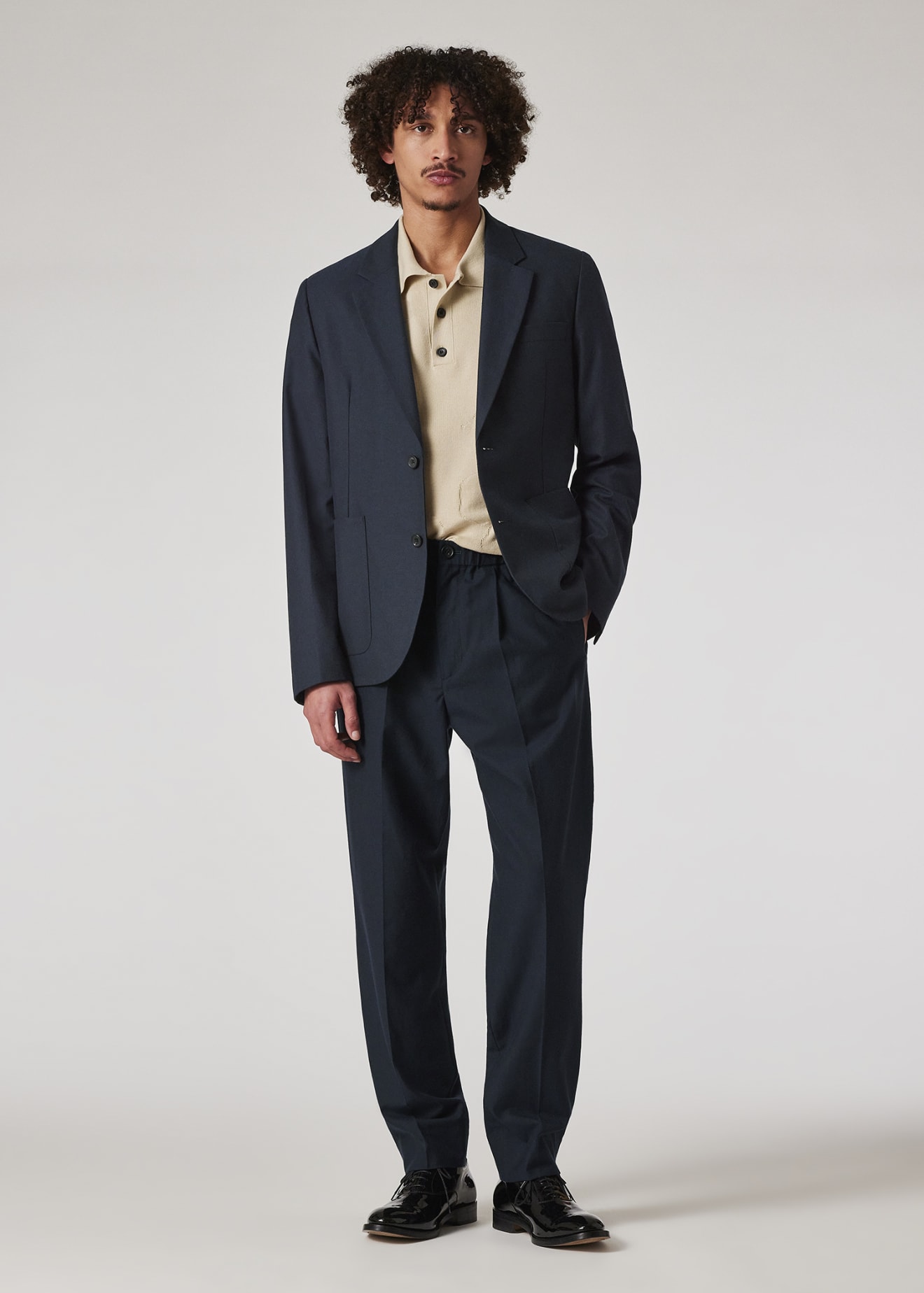 Emin + Paul fluid trouser - navy