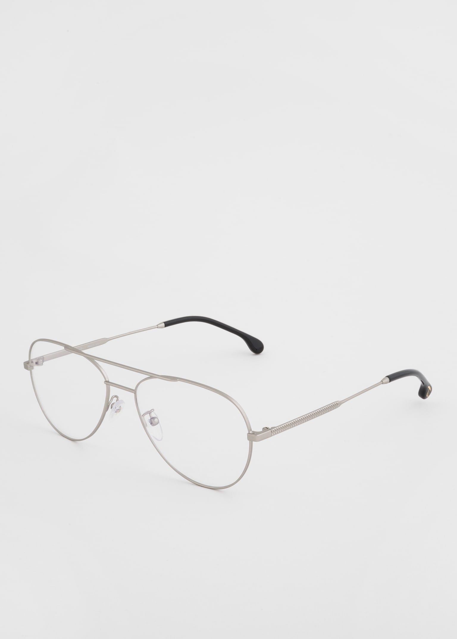 Matte Silver And Black Ink 'Angus' Spectacles