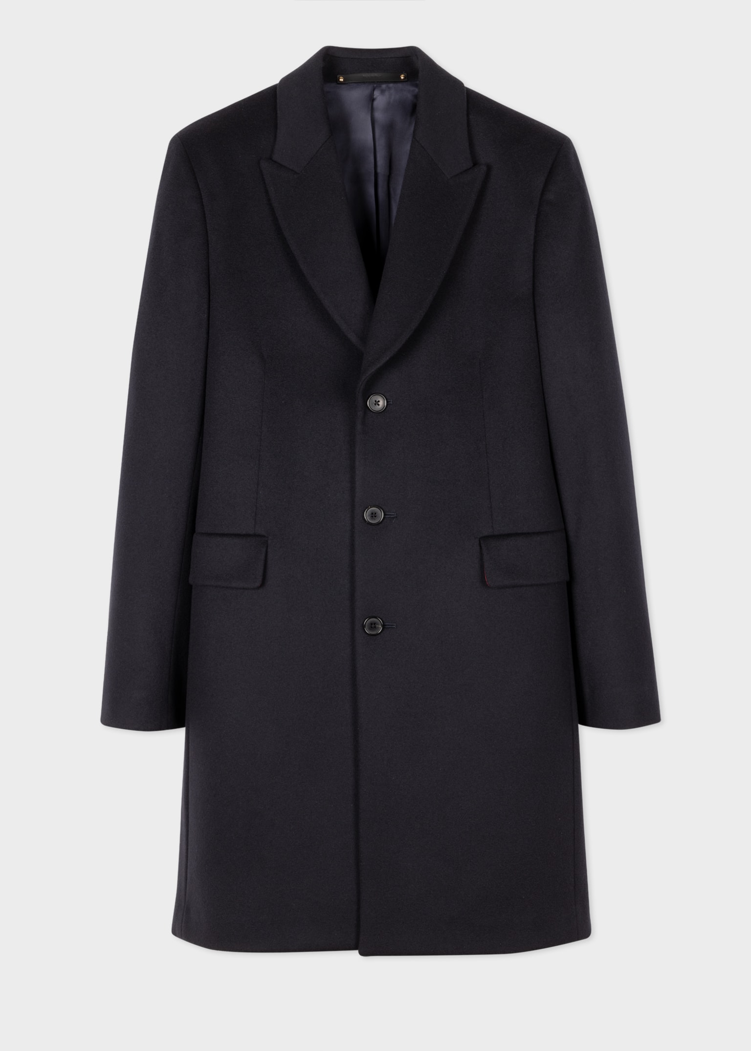 ジャケット・アウター Paul smith alpaca wool long coat navy ex PS Paul Smith Wool Coat Navy at CareOfCarl.com