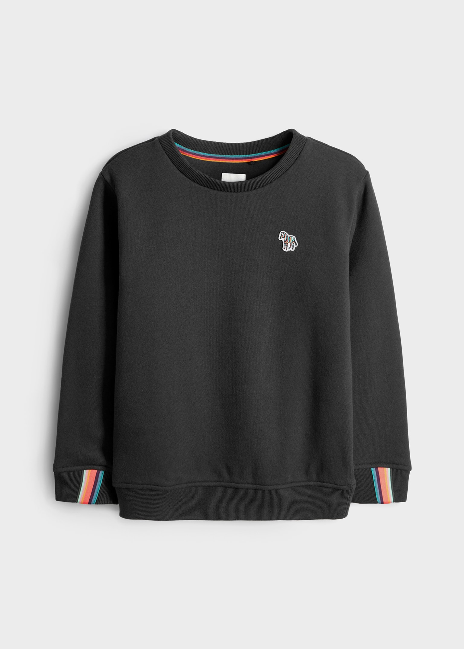 ★送料 関税込★PAUL SMITH★PAUL SMITH ZEBRA LOGO SWEATSHIRT Black Cotton Embroidered Zebra Logo Sweatshirt
