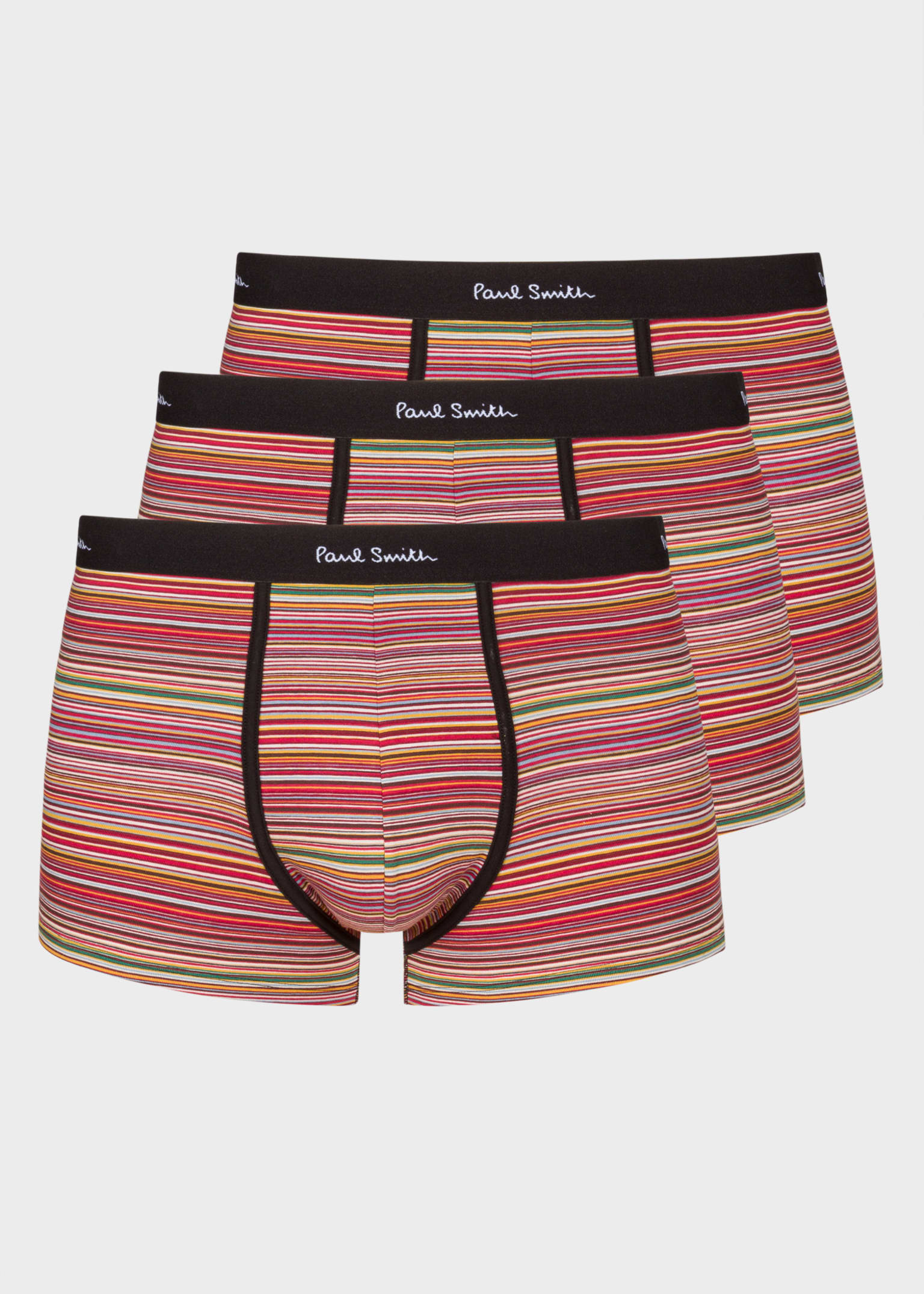 Men's Organic-Cotton 'Signature Stripe' Low-Rise Boxer