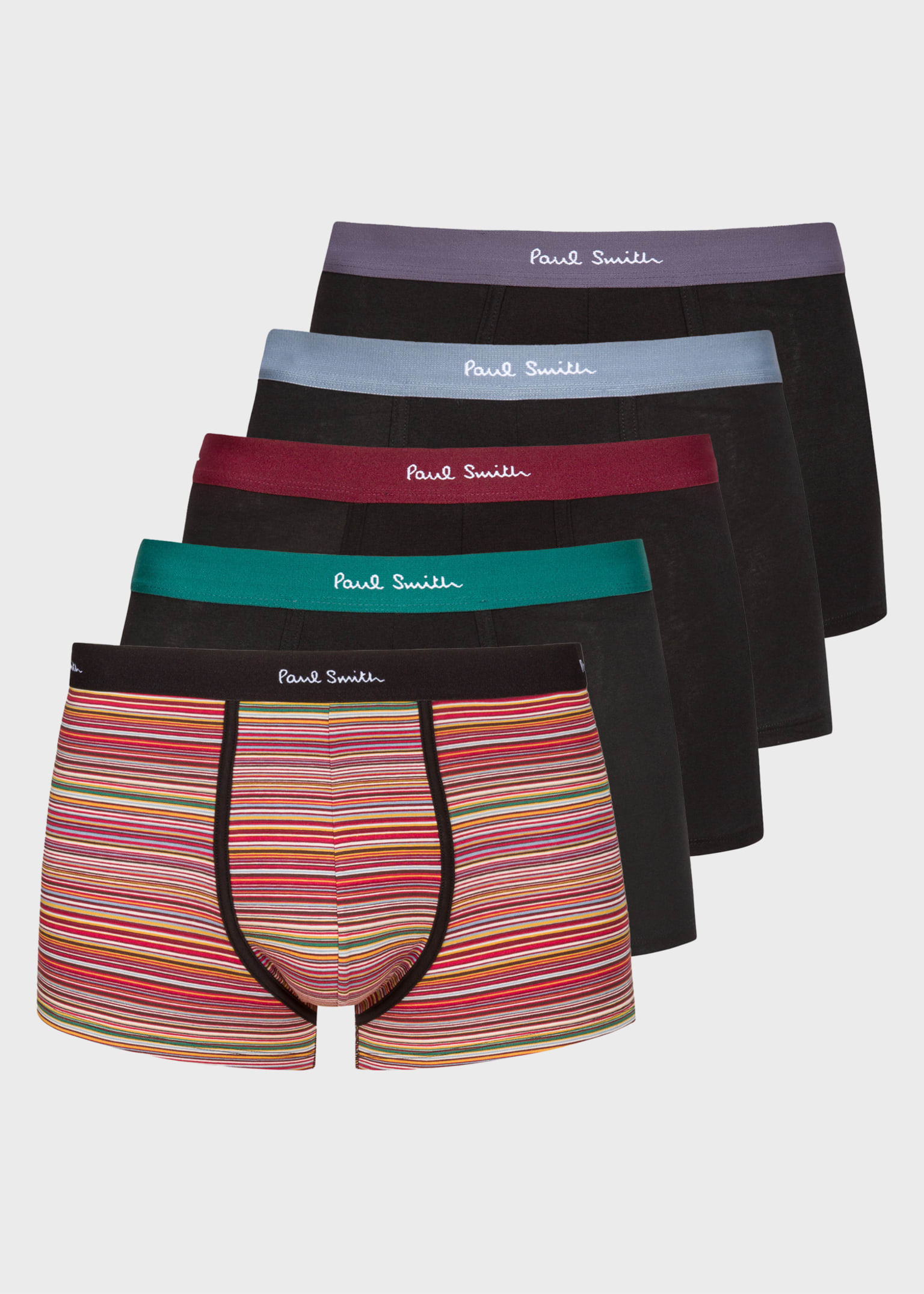 Men's 'Signature Stripe' Mixed Boxer Briefs Five Pack