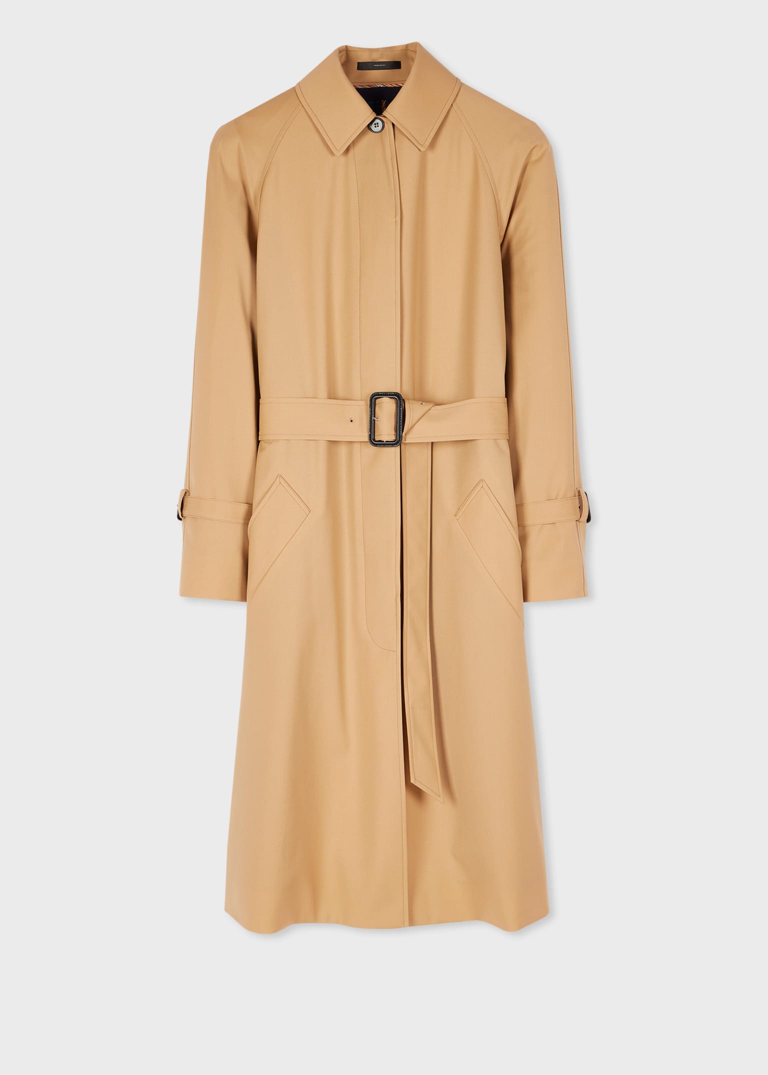 コート PAUL SMITH Woman Coat Camel W1R272CBP01934 61 Women's Light Camel Cotton Twill Pea Coat