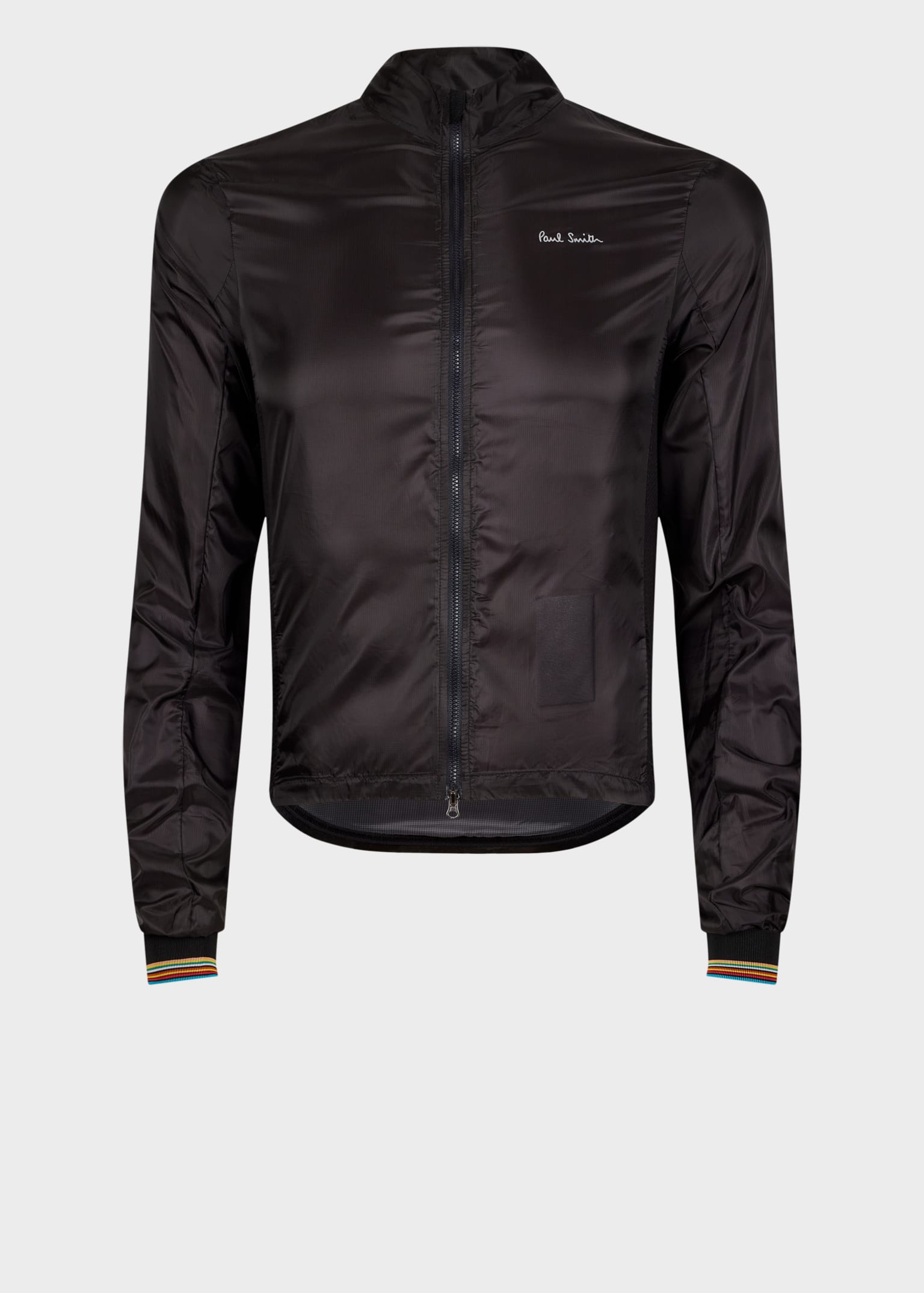 Men's Black Packable Cycling Wind Jacket