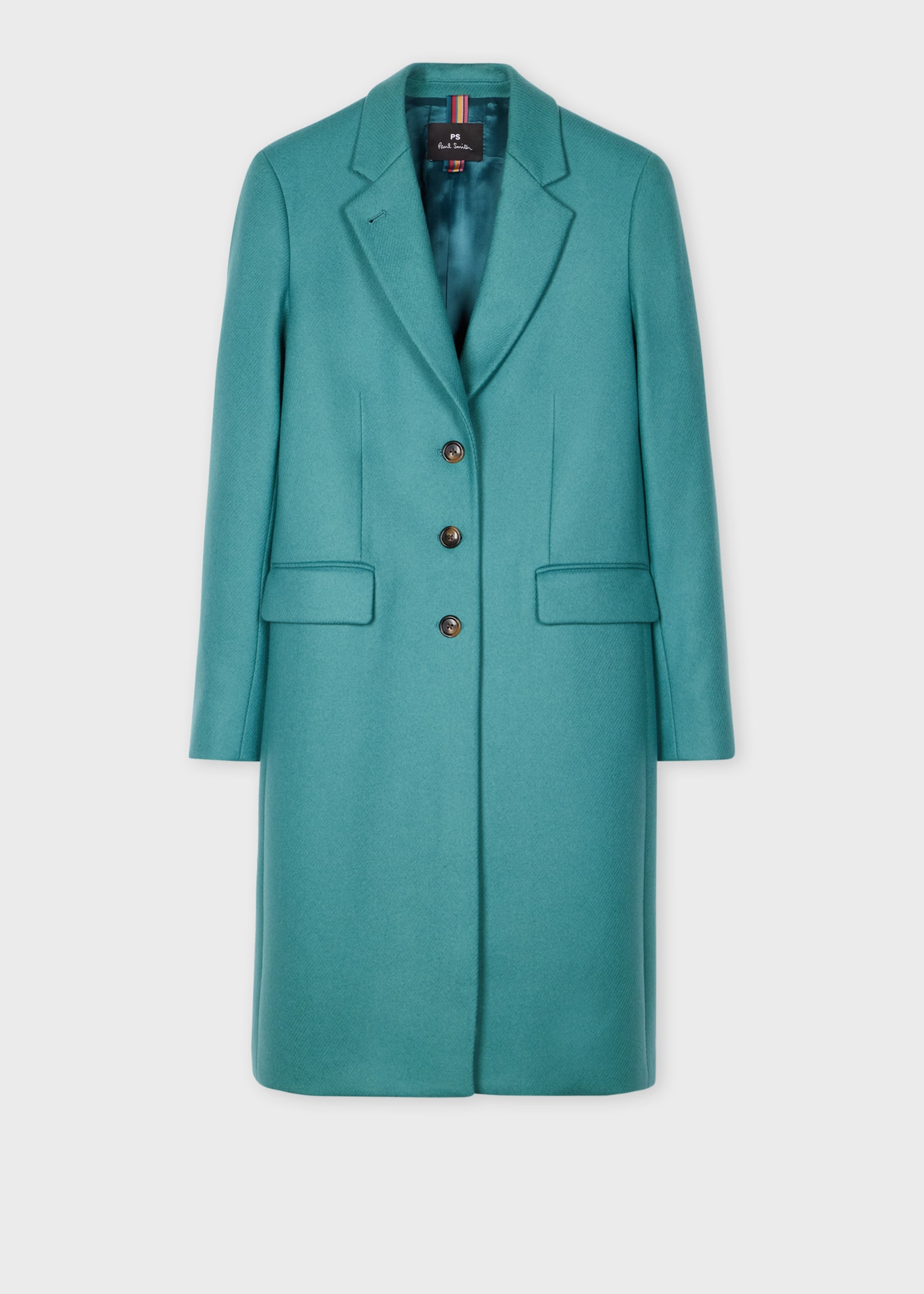 Women's Peacock Wool-Blend Epsom Coat