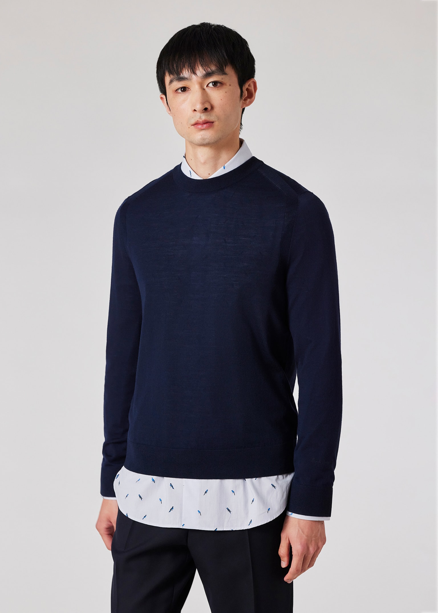 パーカー・フーディ Paul Smith Merino Wool Jersey With Striped Detailing Men's Multi-Stripe Merino Wool Sweater