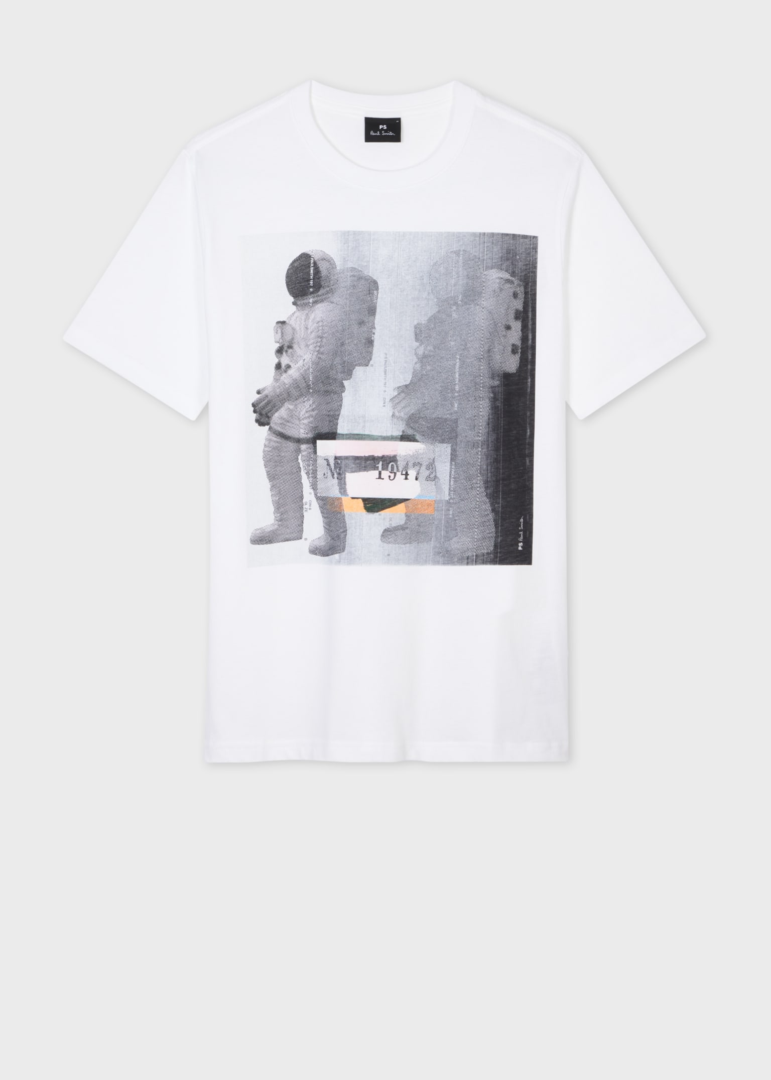 Men's White 'Astronaut' Print T-Shirt