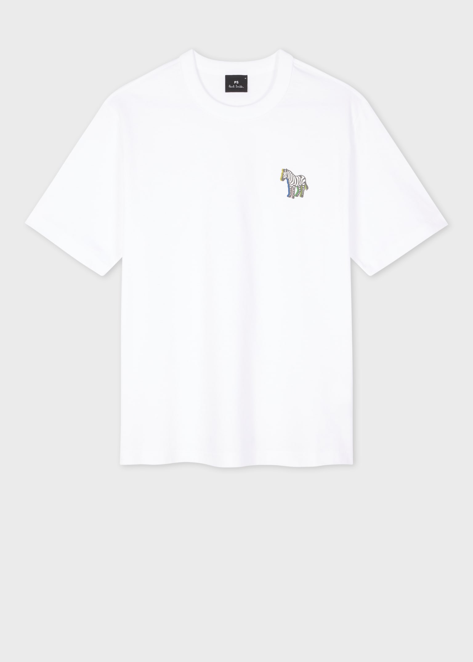 Men's White '3D Zebra' Print T-Shirt