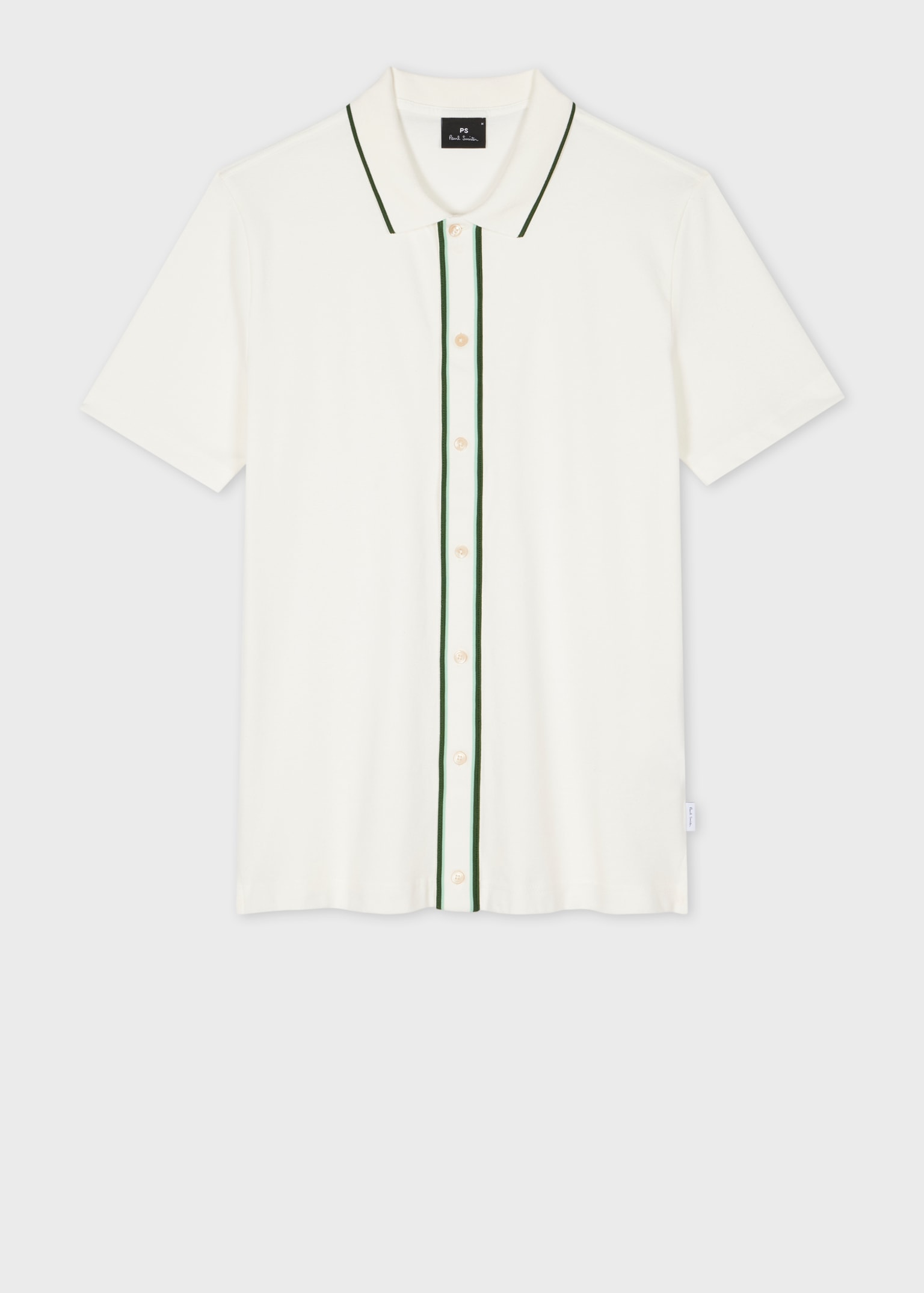 Tシャツ・カットソー Paul Smith SS25 COTTON PIQUE POLO (M2R 151LE P21511 02A) Ecru Button-Front Stretch-Cotton Polo Shirt